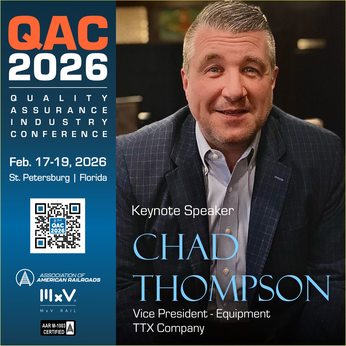 MxV Rail - Keynote Speaker Announcement | QAC 2026 The... | Facebook