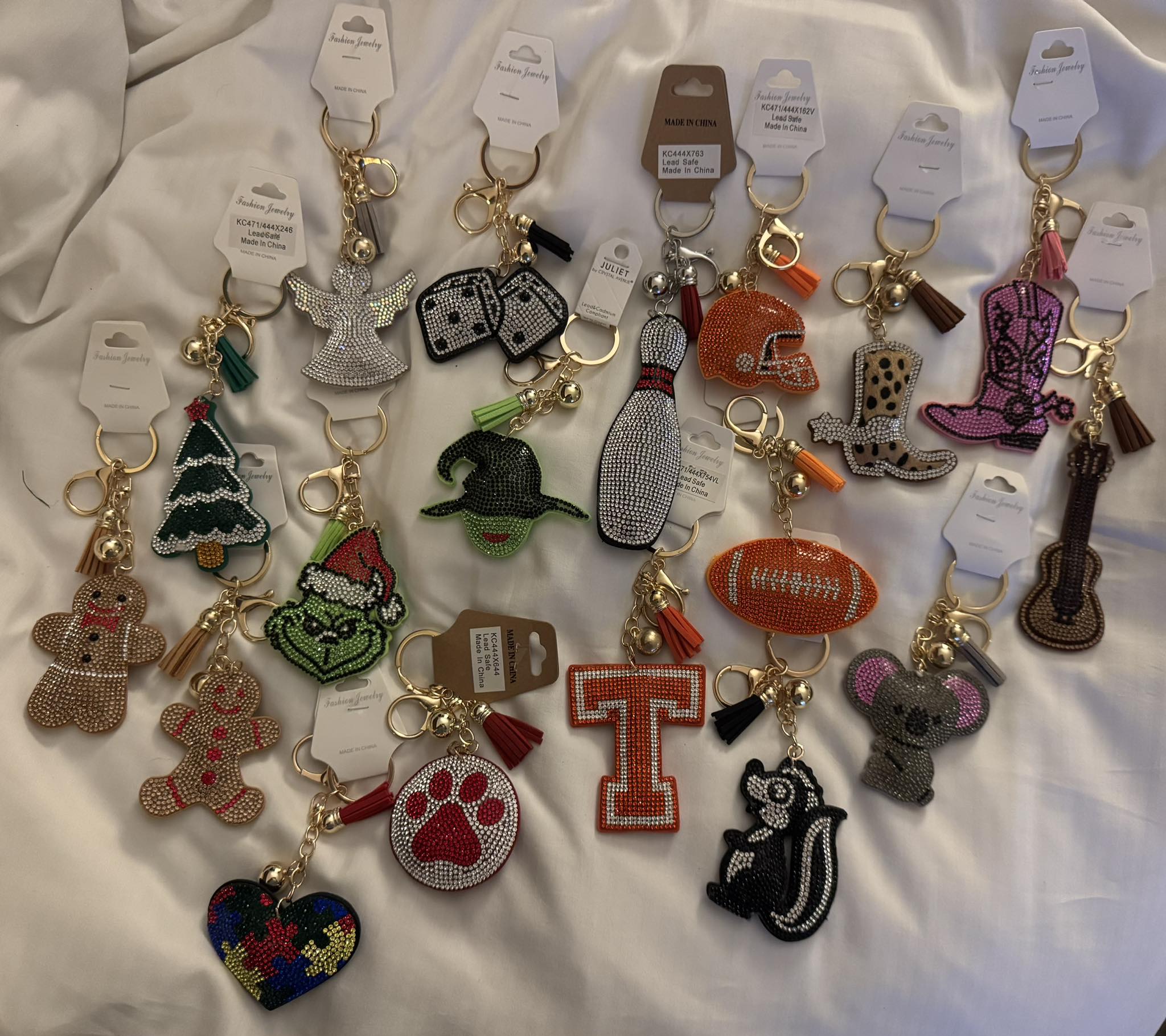 My - These rhinestone keychains are indeed super cute and eye-catching ...