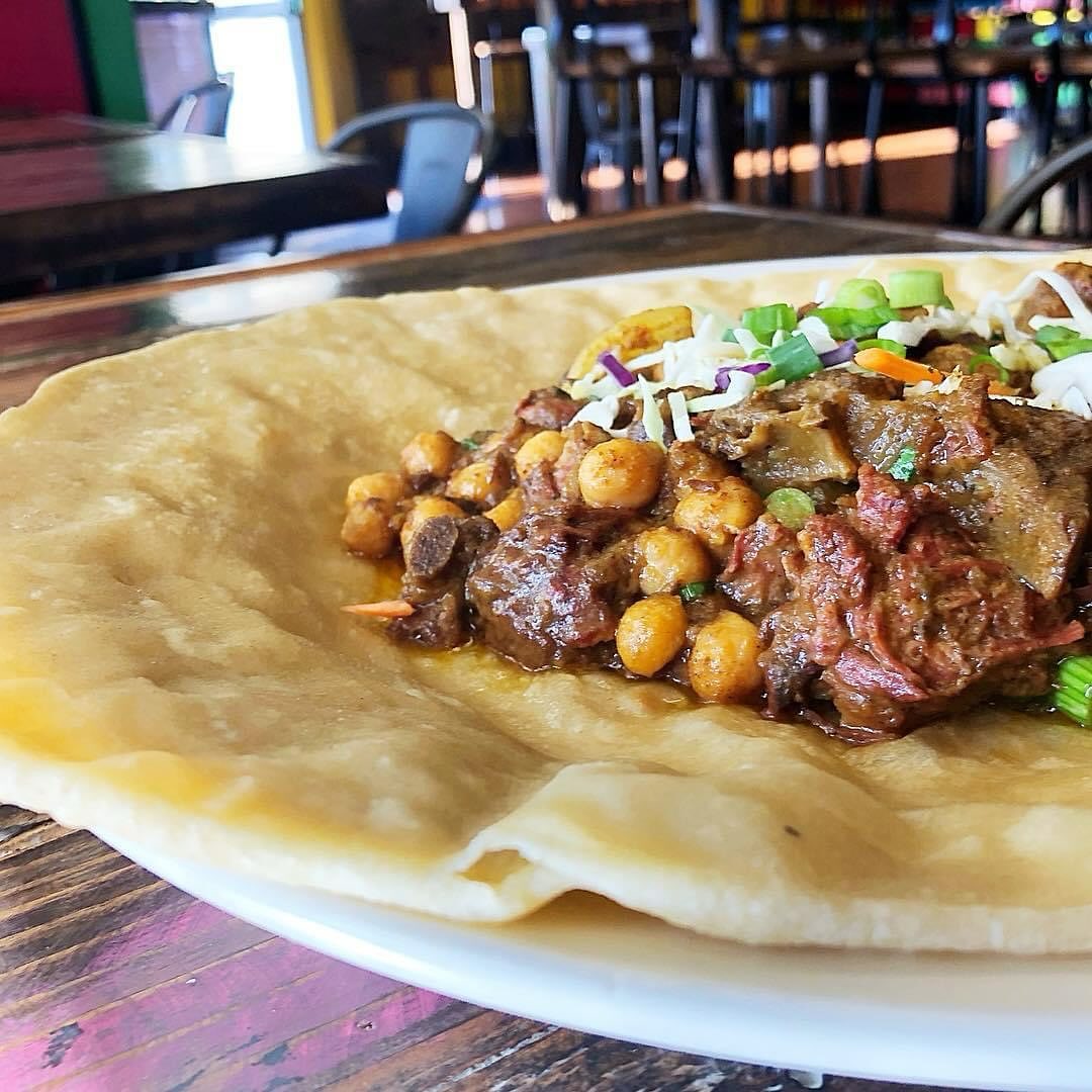 Caribbean - CURRY GOAT ROTI - IMO, the very best one! #roti #currygoat ...