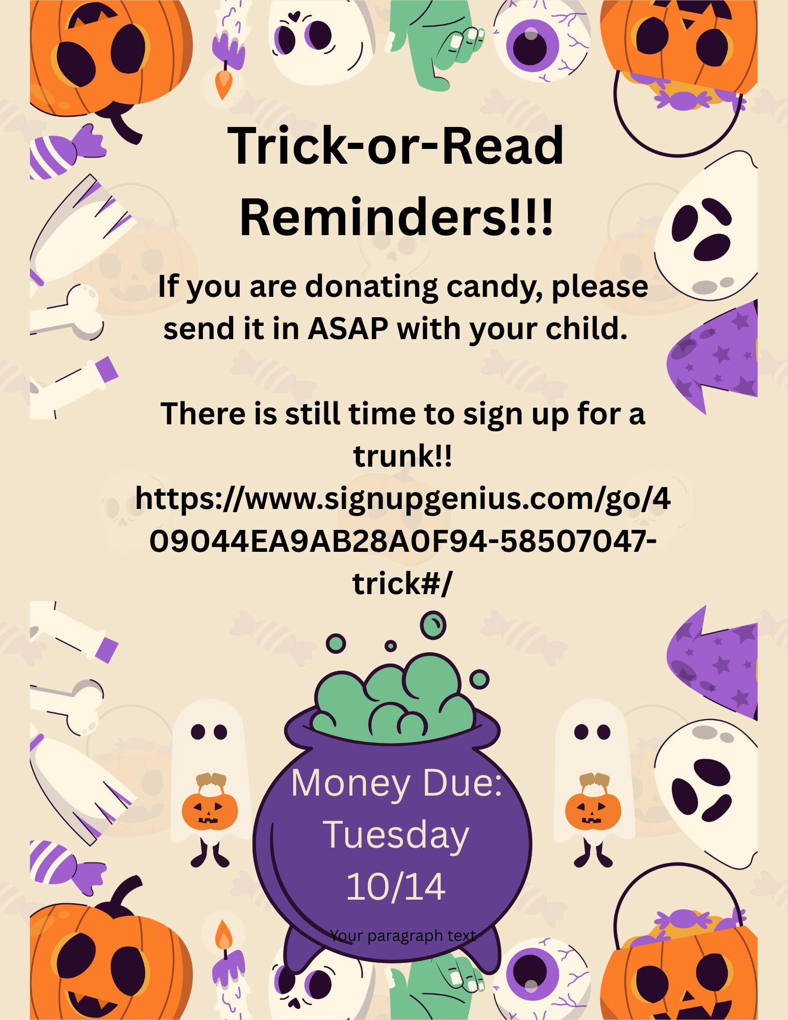 Kathleen - 🎃 Wilbur Families! Are you ready for this year’s Trunk or ...
