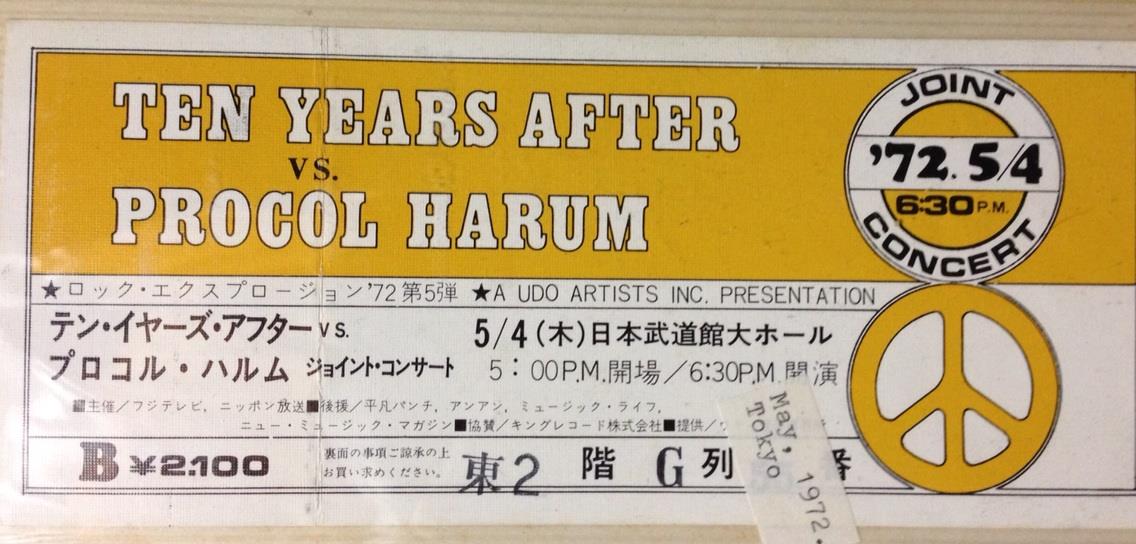 Procol Harum and Ten Years After, Tokyo, May 1972