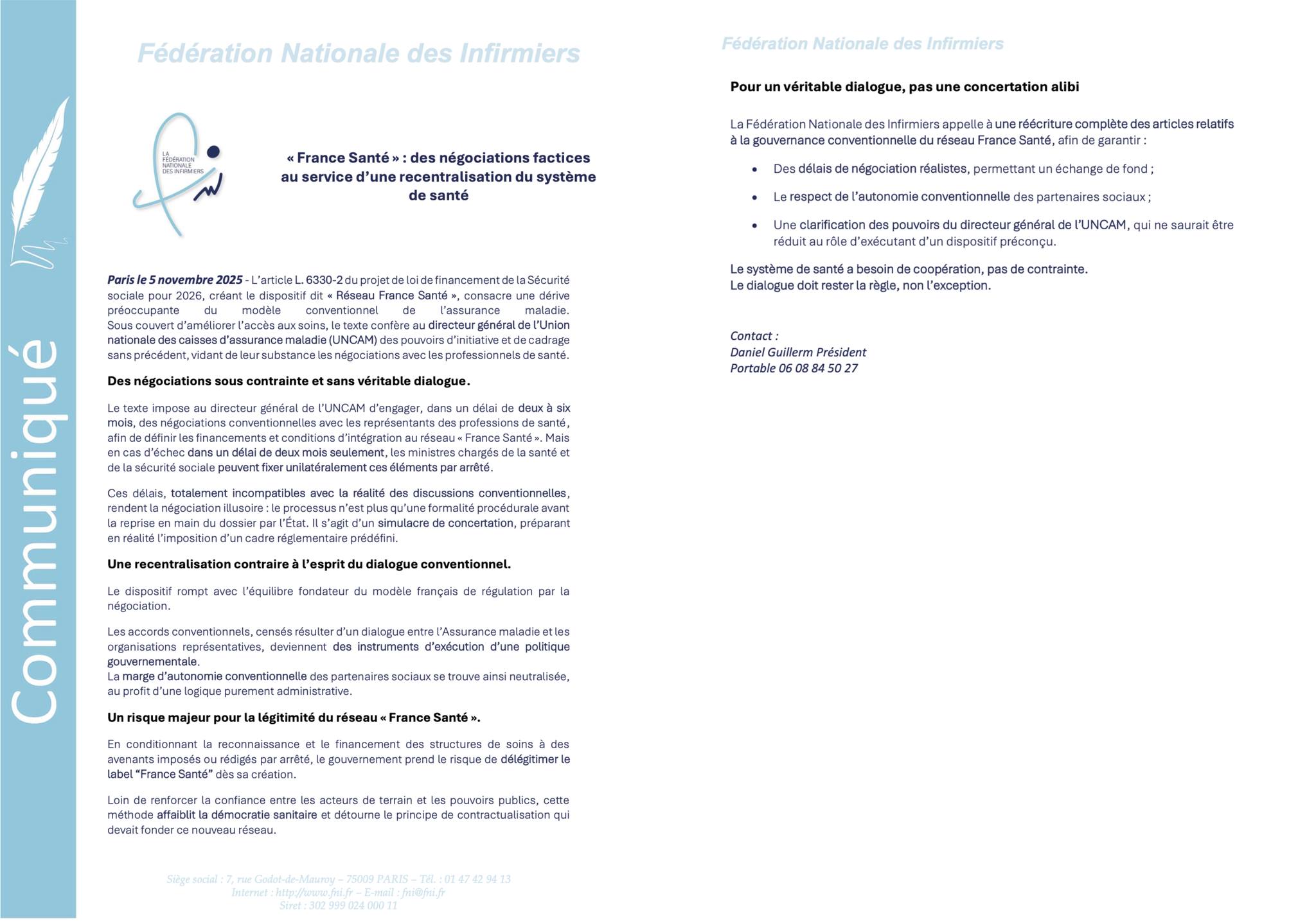 Fédération - 🗣️ « Le système de santé a besoin de coopération, pas de ...