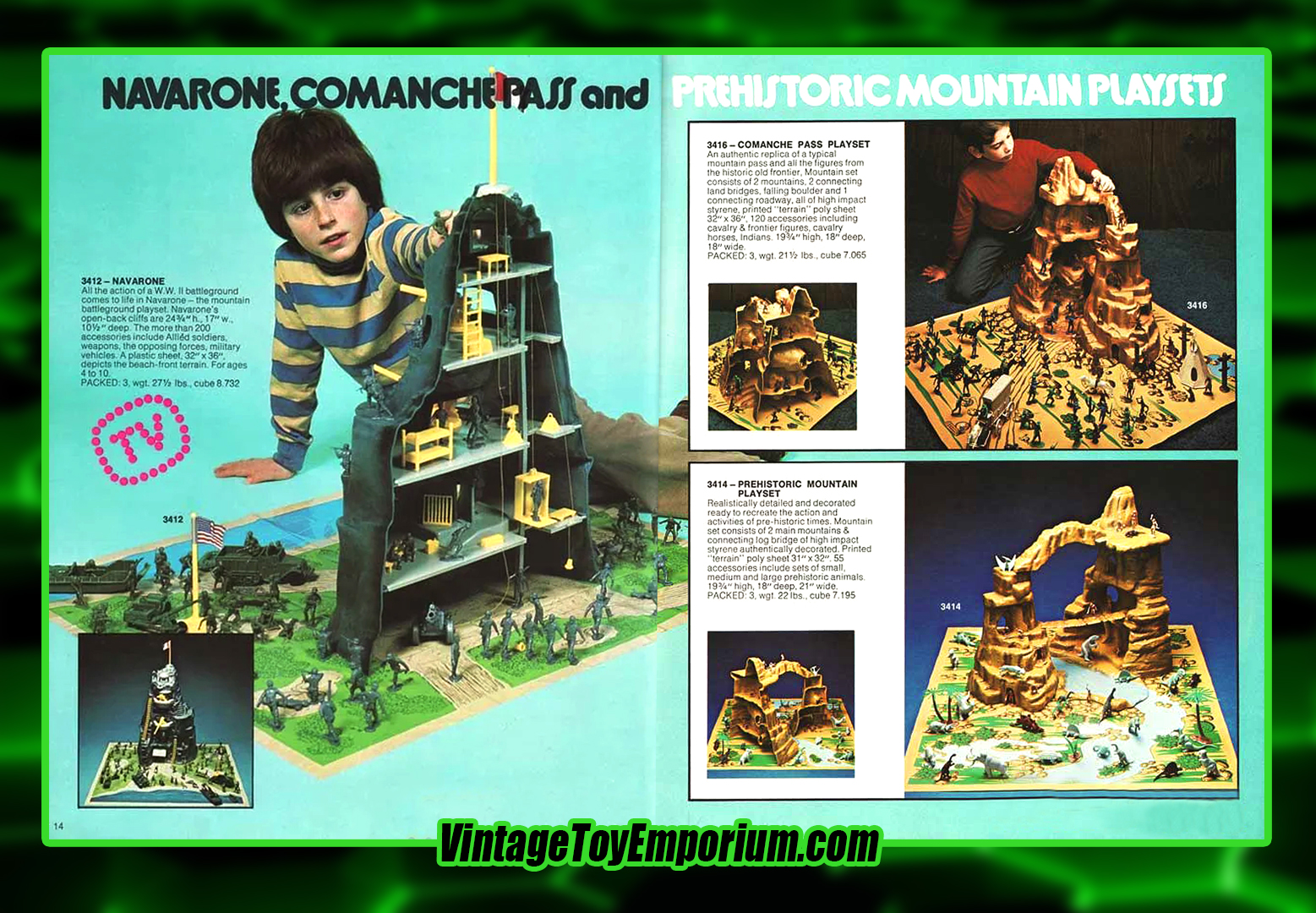 1976 Marx Dealer Catalog (pgs. 14-15) Navarone, Comanche Pass