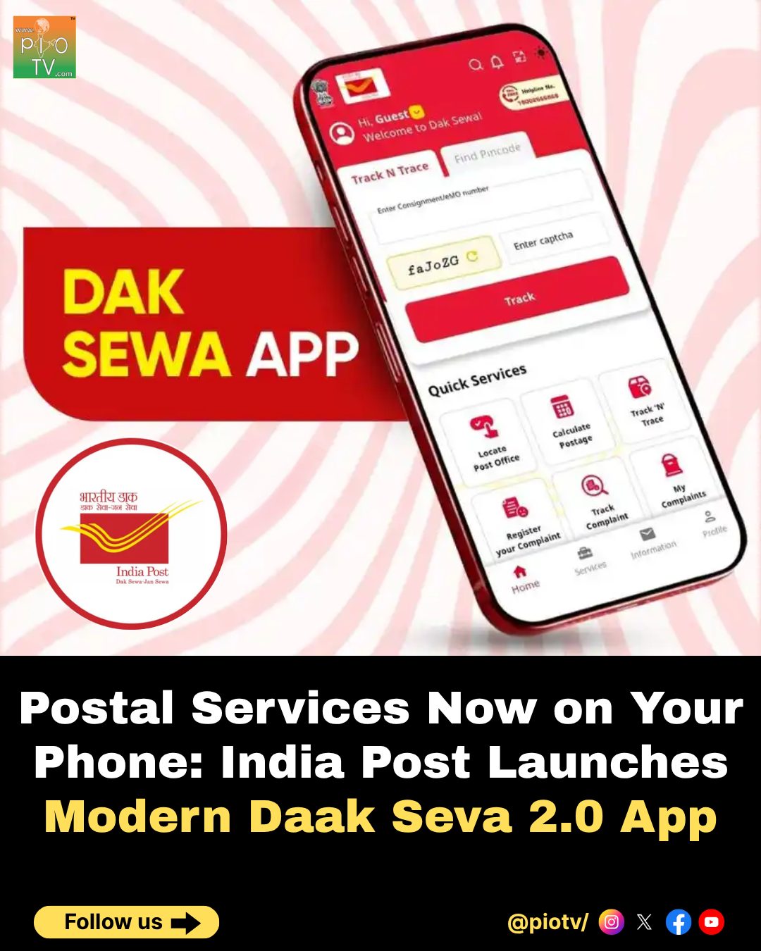 PIO - Big Digital Move by India Post! The Daak Seva 2.0 App is now live ...