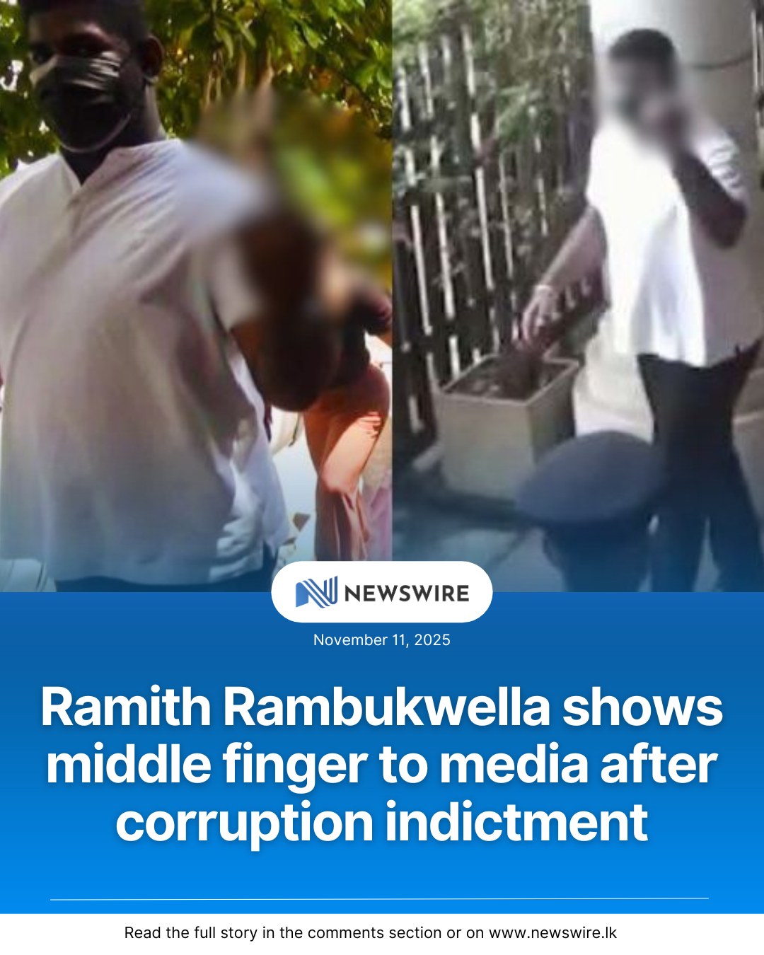Newswire - Social media is circulating footage of Ramith Rambukwella ...