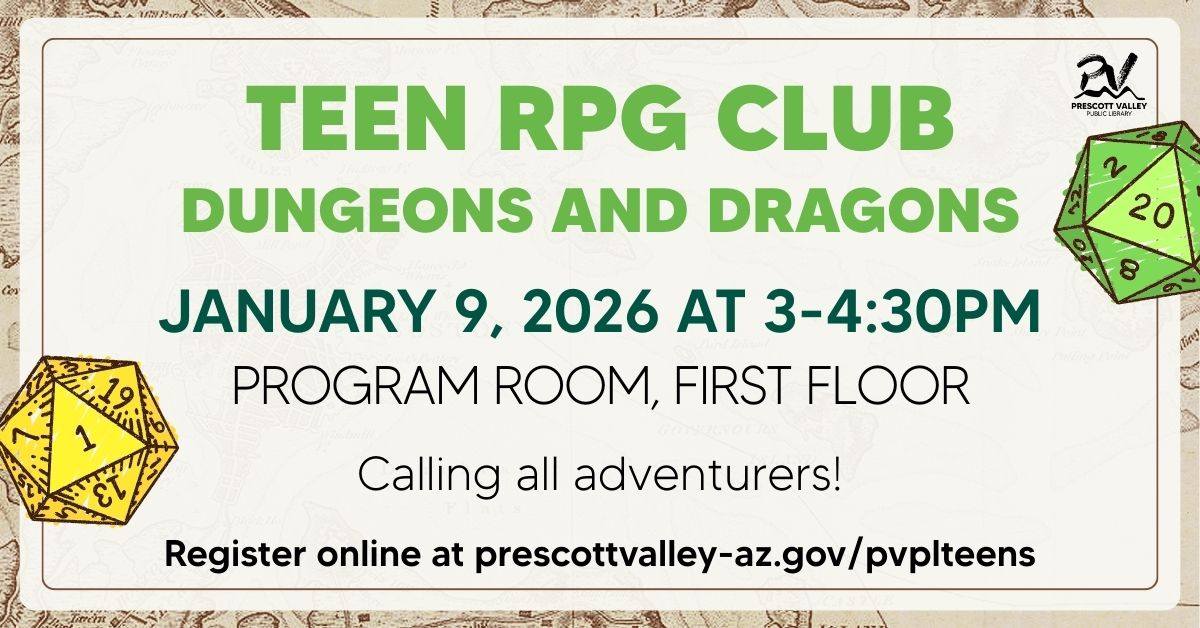 Calling all teen... - Prescott Valley Public Library | Facebook