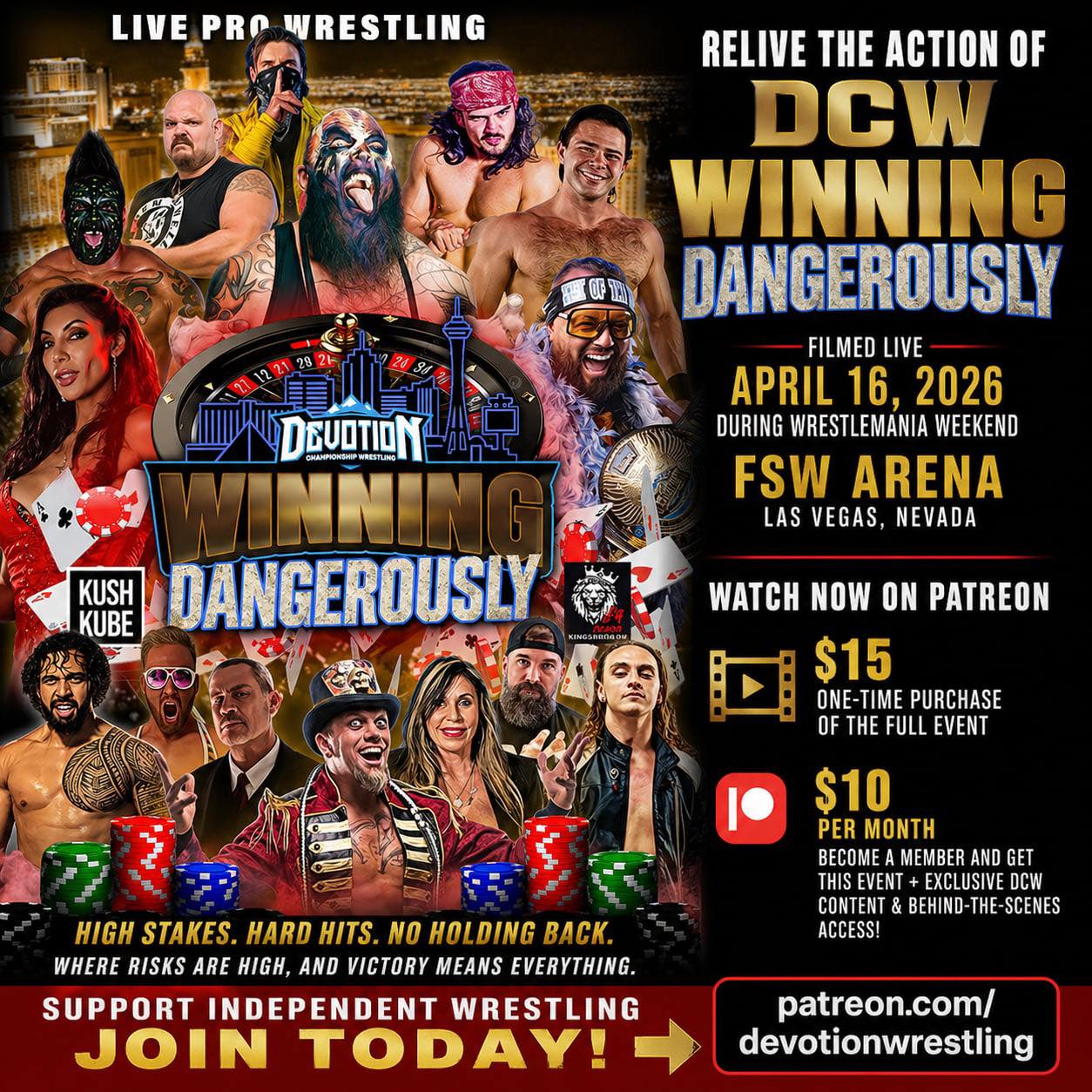 Relive DCW's Winning Dangerously event on Patreon