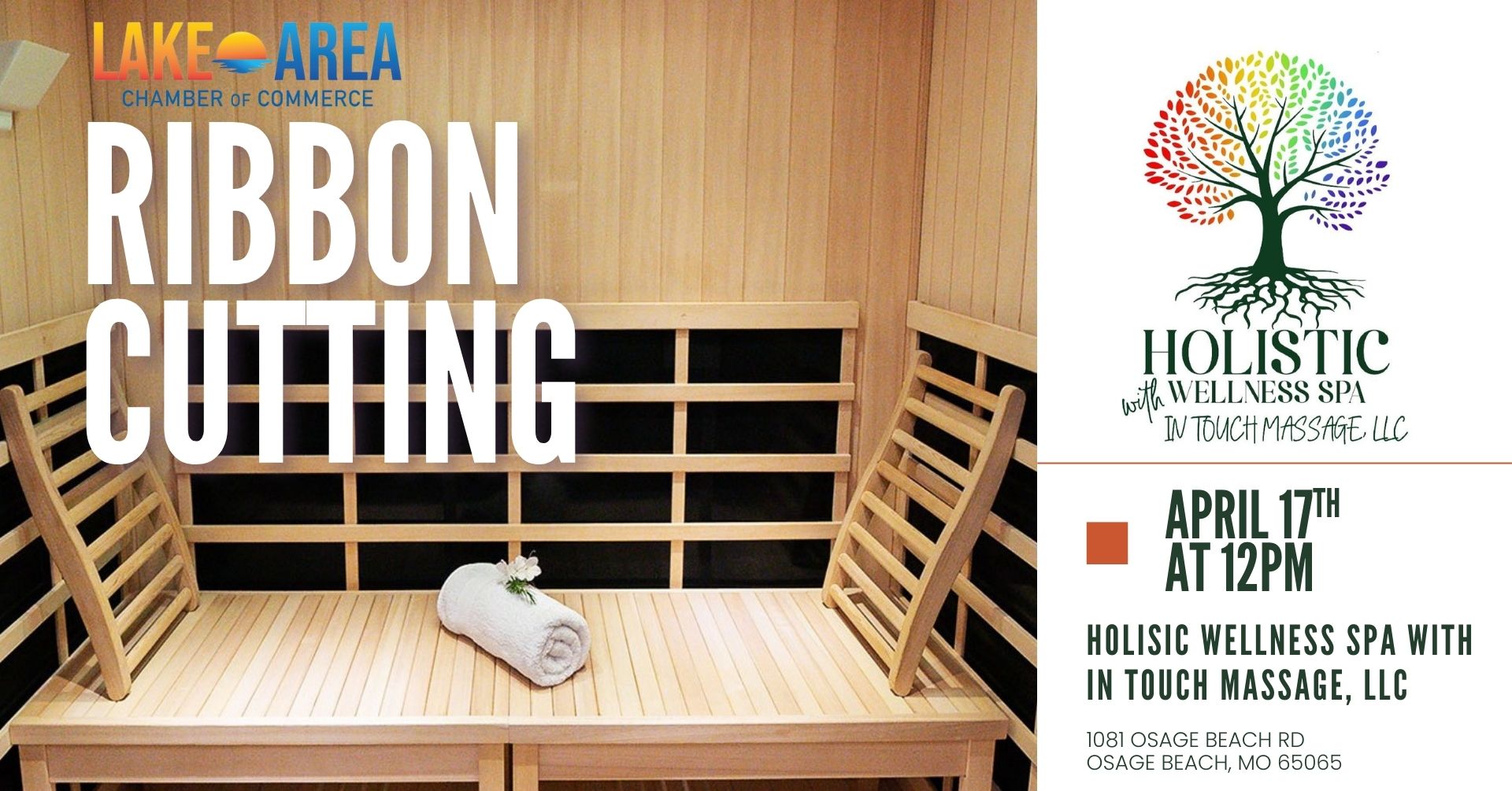 Holistic Wellness Spa Ribbon Cutting at 12pm