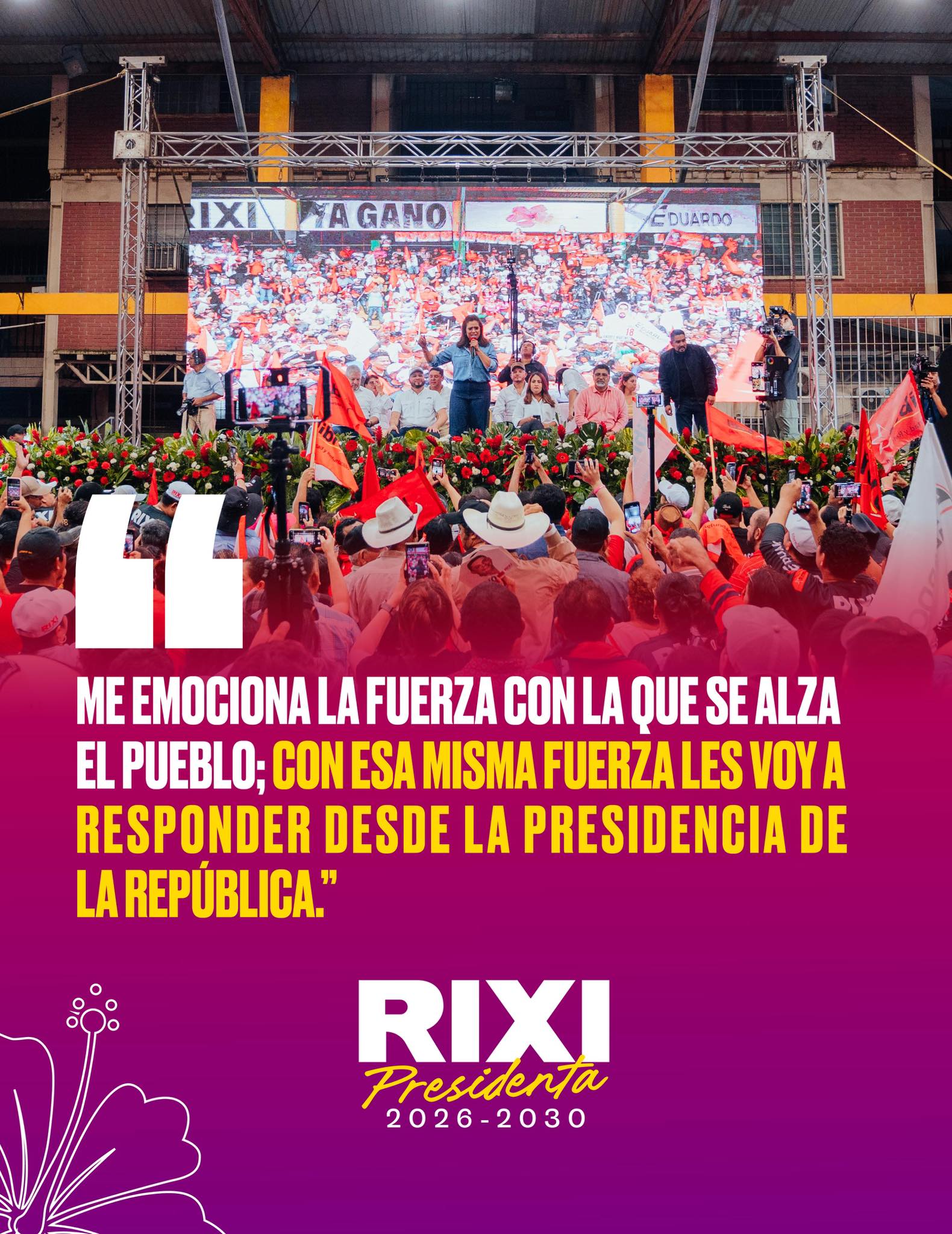 Rixi - “Con la misma fuerza que se alza el pueblo responderé desde la ...