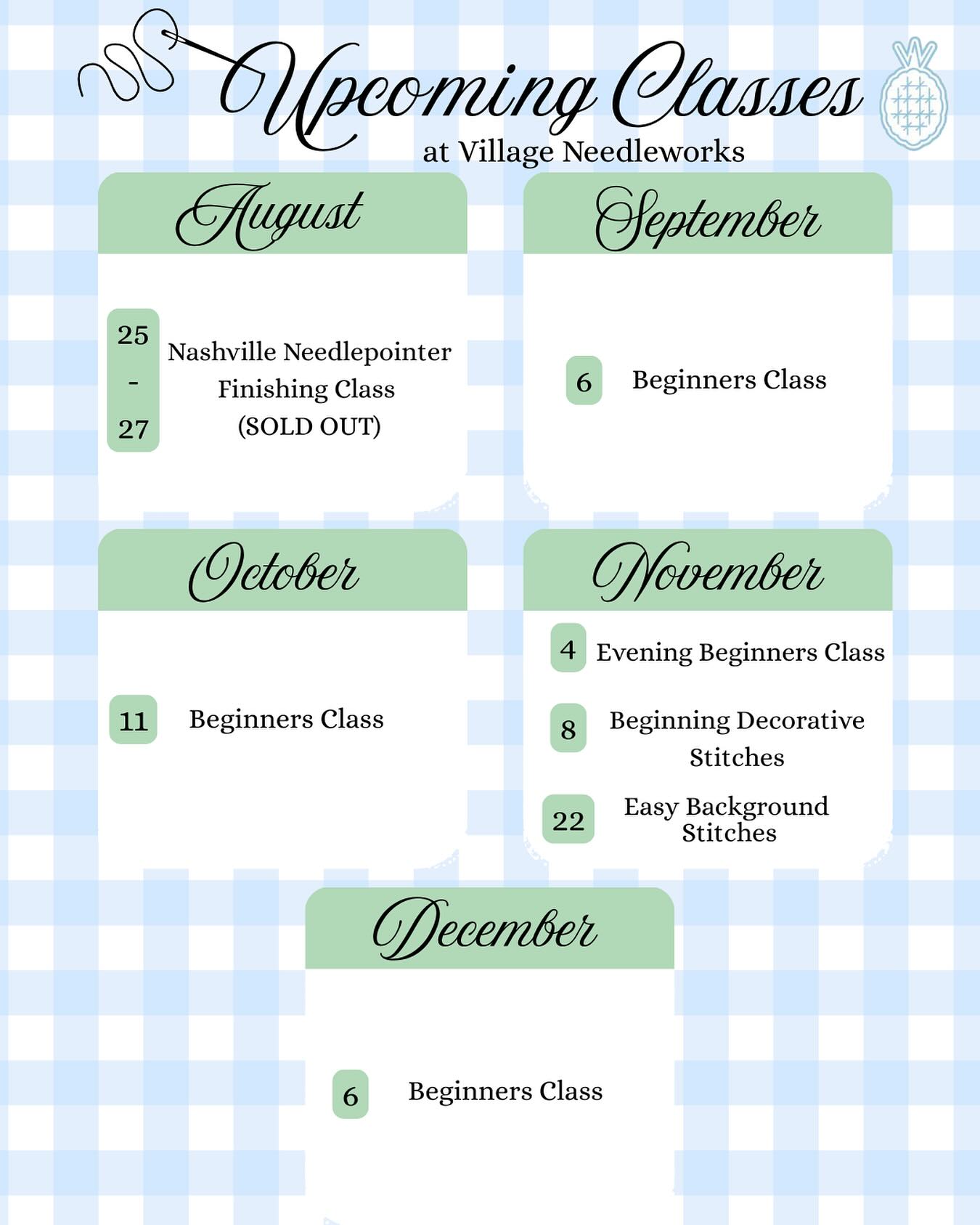 Village - Updated! Due to some scheduling changes, here is the new ...