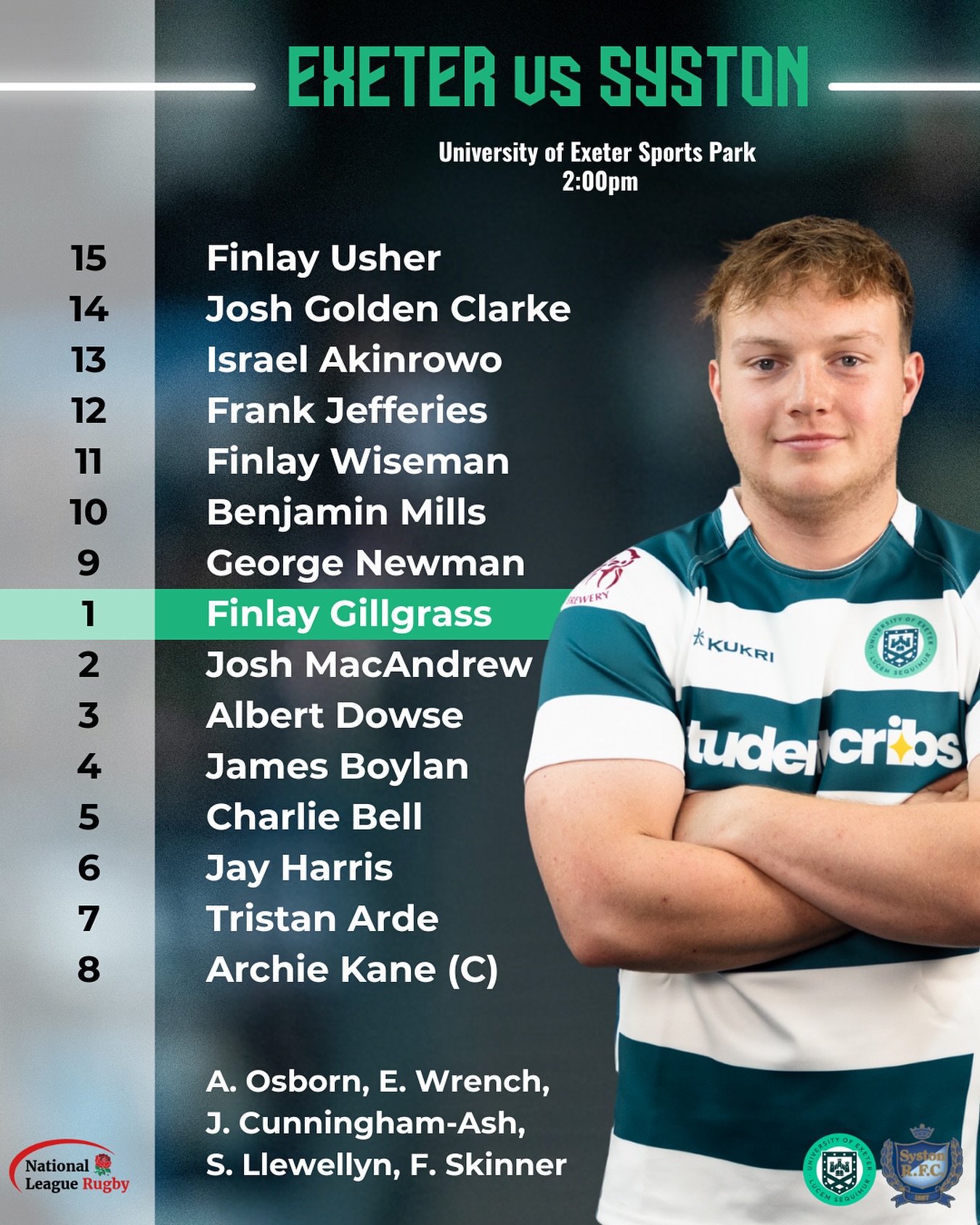 📢 TEAM NEWS... - Exeter University Rugby Football Club | Facebook