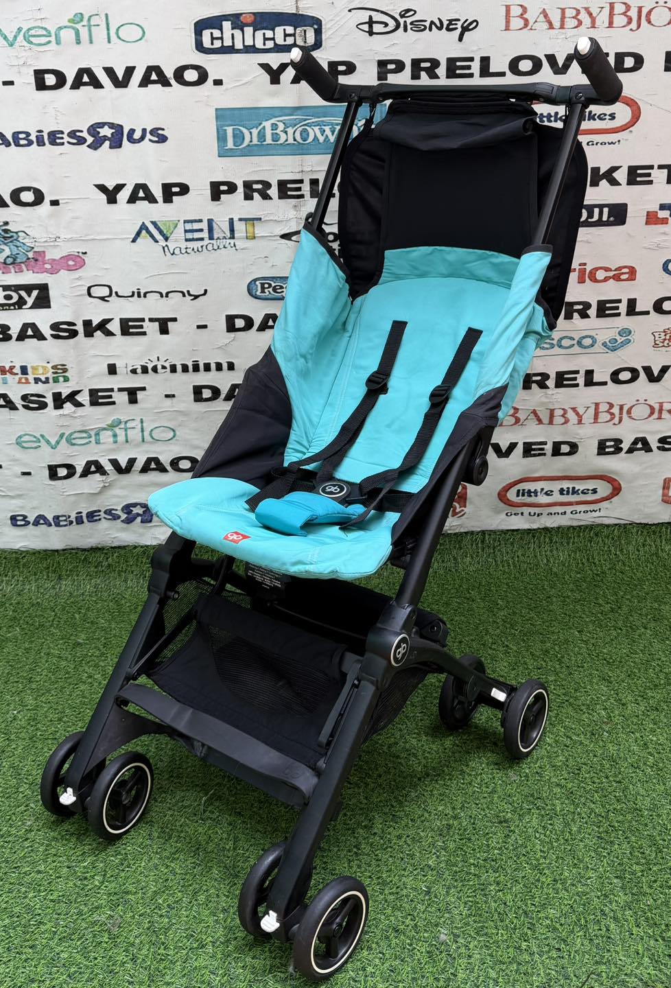 GB Pockit Plus All-Terrain stroller in Capri Blue. 6months to