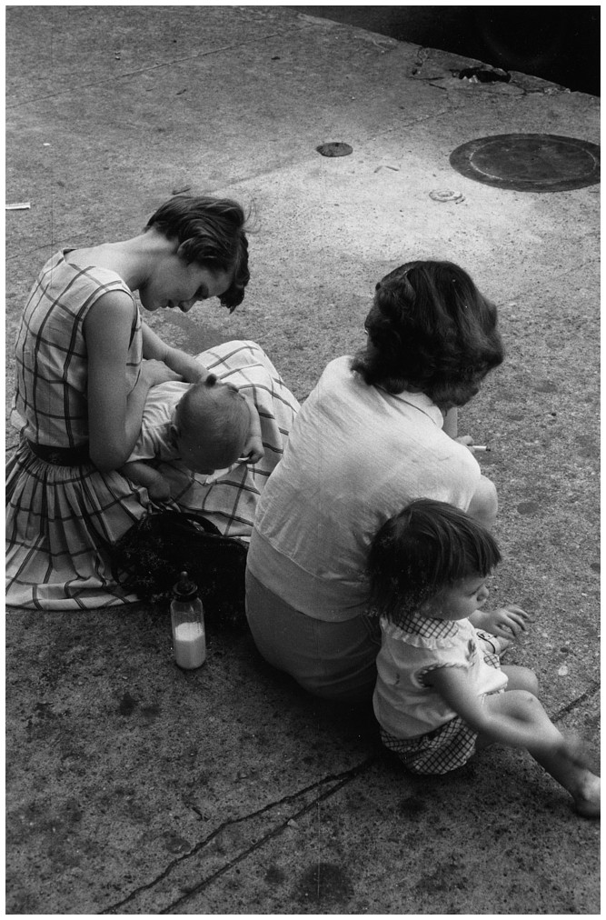 1957. At The Washington Square Fountain. David Heath, photog.