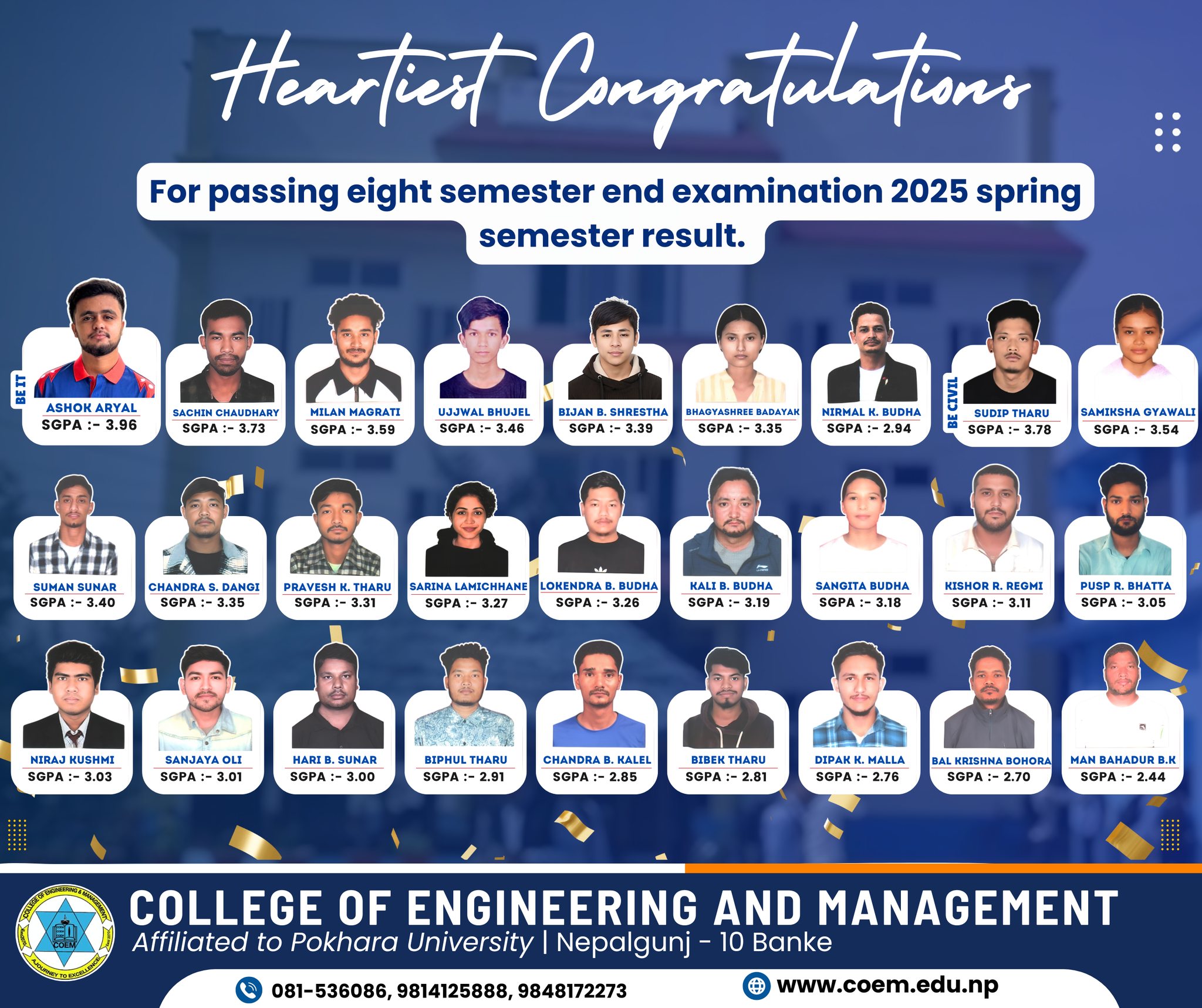 College - Congratulations 🎉🎊 and best wishes, Dear students, for ...