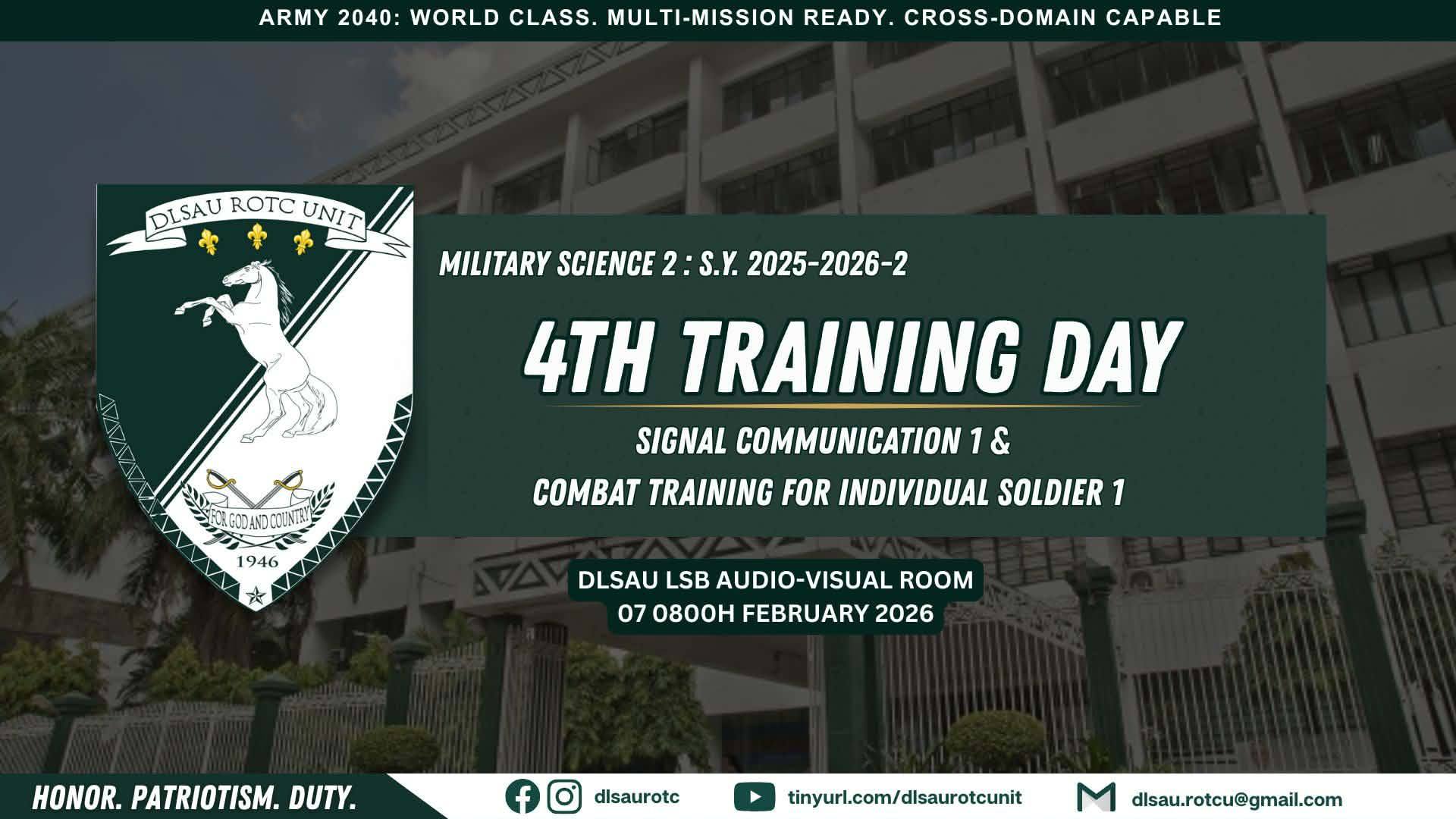 De La Salle Araneta University Reserve Officers' Training Corps Unit ...