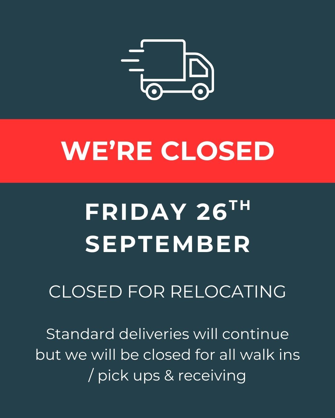 🚨 CLOSURE ANNOUNCEMENT! Closed on... - Pronto Packaging | Facebook