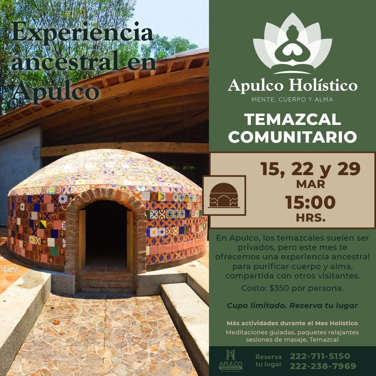 #TemazcalComunitarioEnApulco En... - Hostal Hacienda Apulco | Facebook