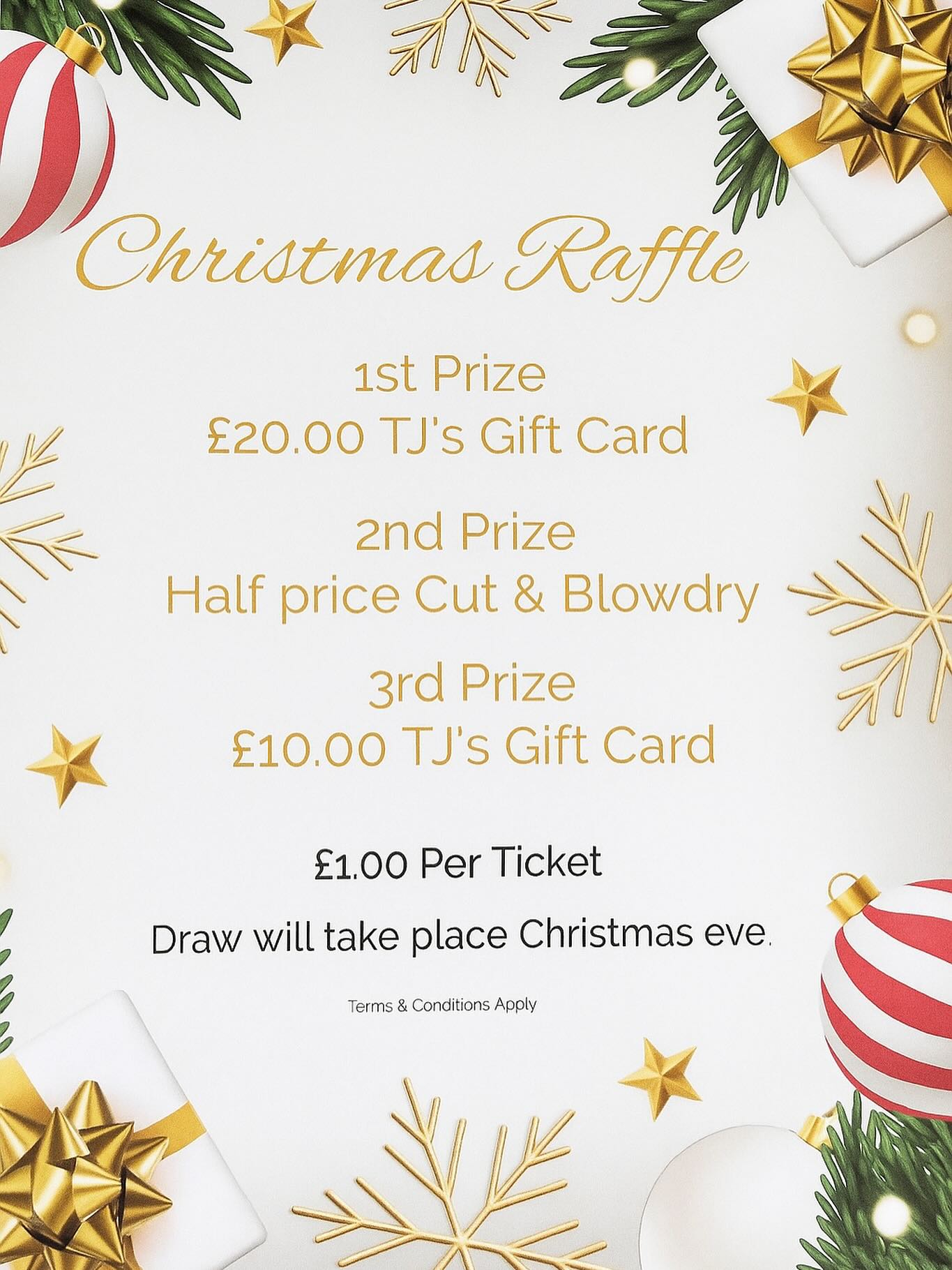 TJs - 🎄 Christmas Raffle Time! 🎄 We’re spreading some festive cheer ...
