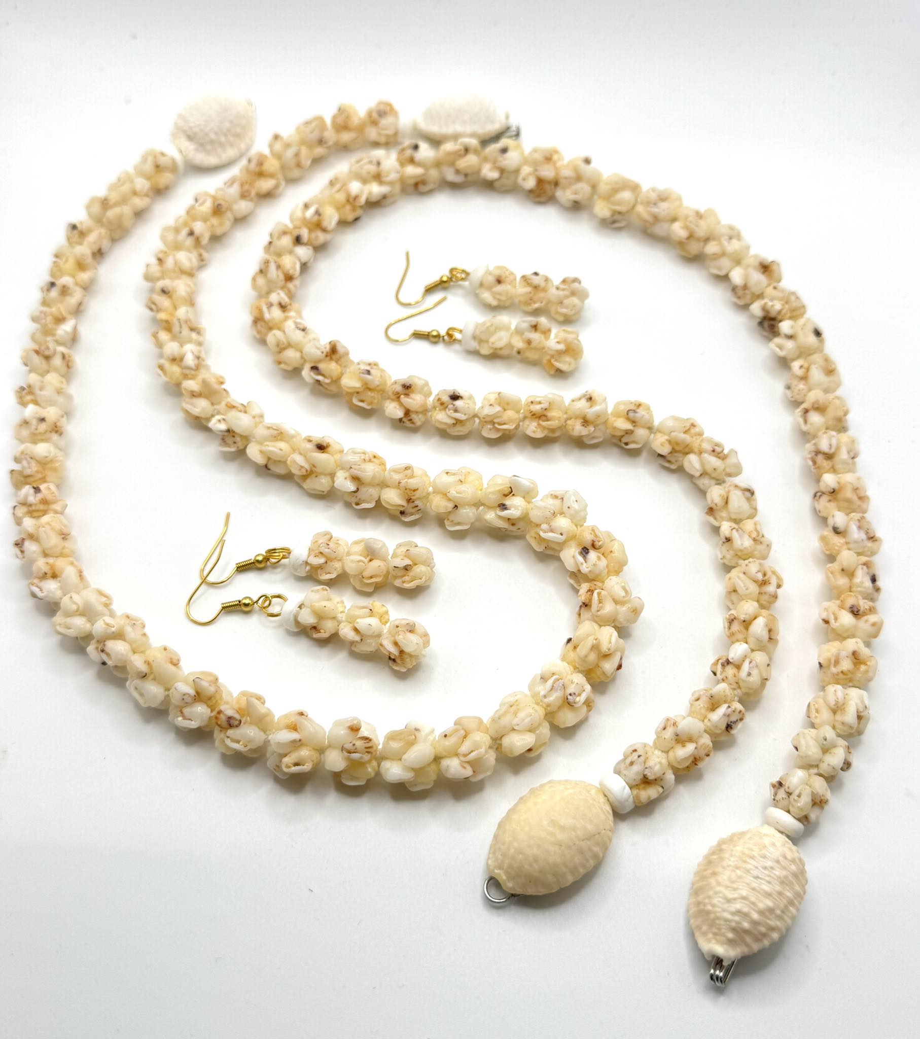 Kuana - LEI OF THE DAY Niihau Momi shell in the ever popular double ...