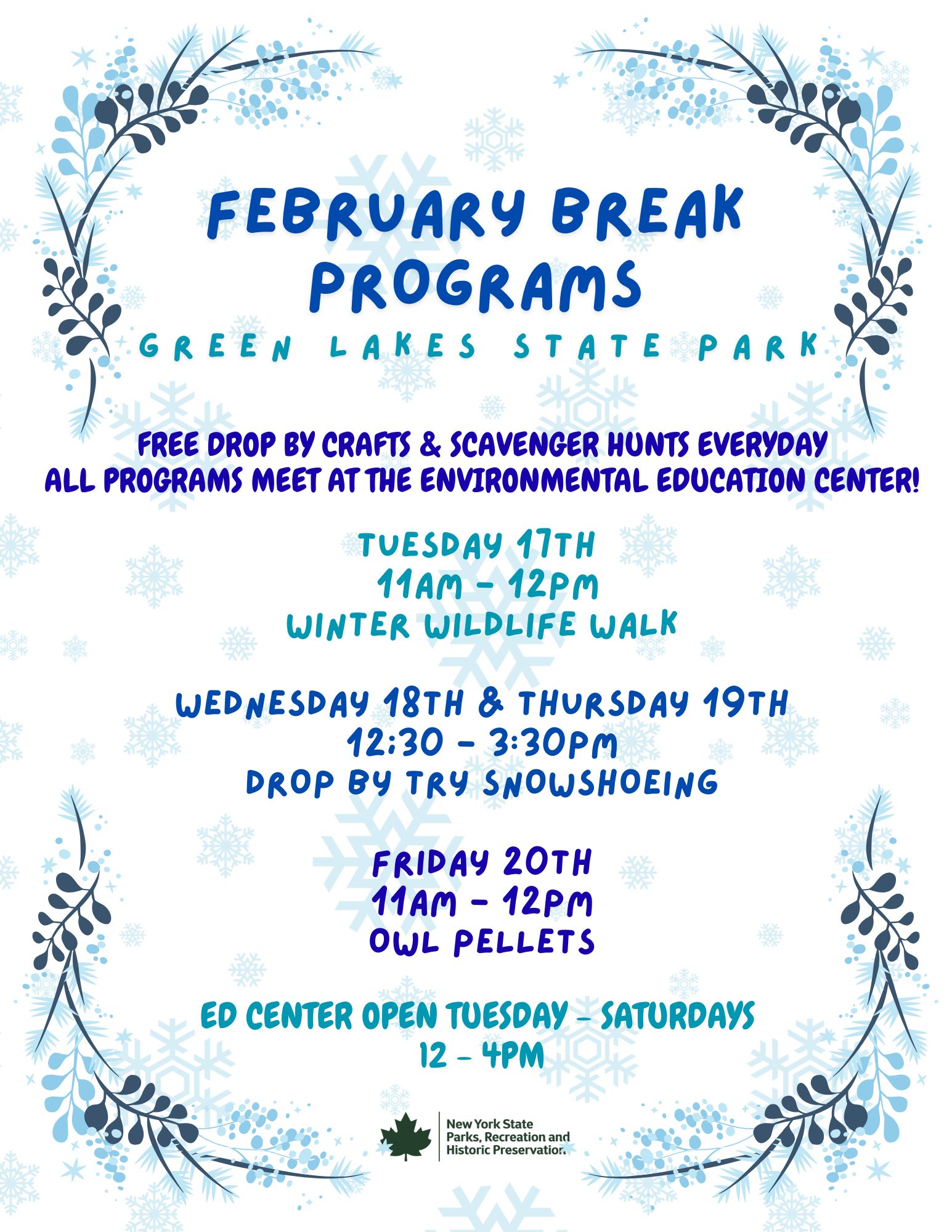 Free and open to the public... - Green Lakes State Park | Facebook