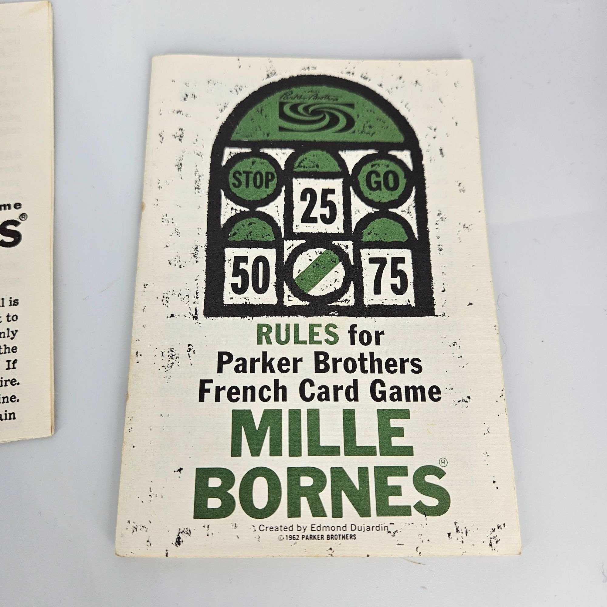 Vintage 1962 Mille Bornes French Card Game Score Sheets Rules Complete ...