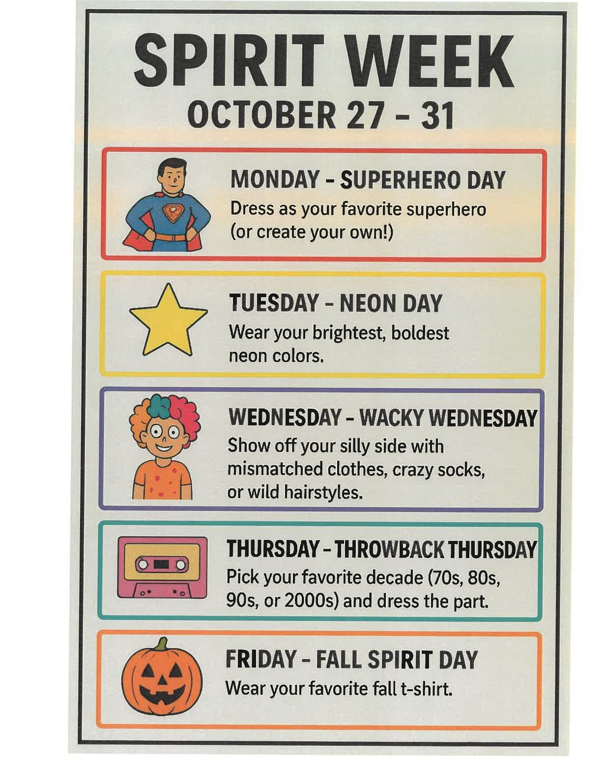 McIntosh - 🎉 Spirit Week is NEXT WEEK! 🎉 Get ready to show your school ...