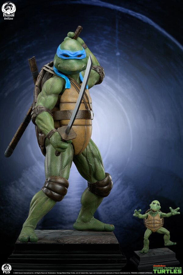 Diamond Select Tortues Ninja Gallery Statuette Leonardo 23 Cm - Diorama De Toit, Collection Limité, Design Par Kinetic Underground