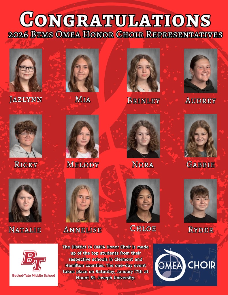 Congratulations to the 12 BTMS... - Bethel-Tate Middle School | Facebook