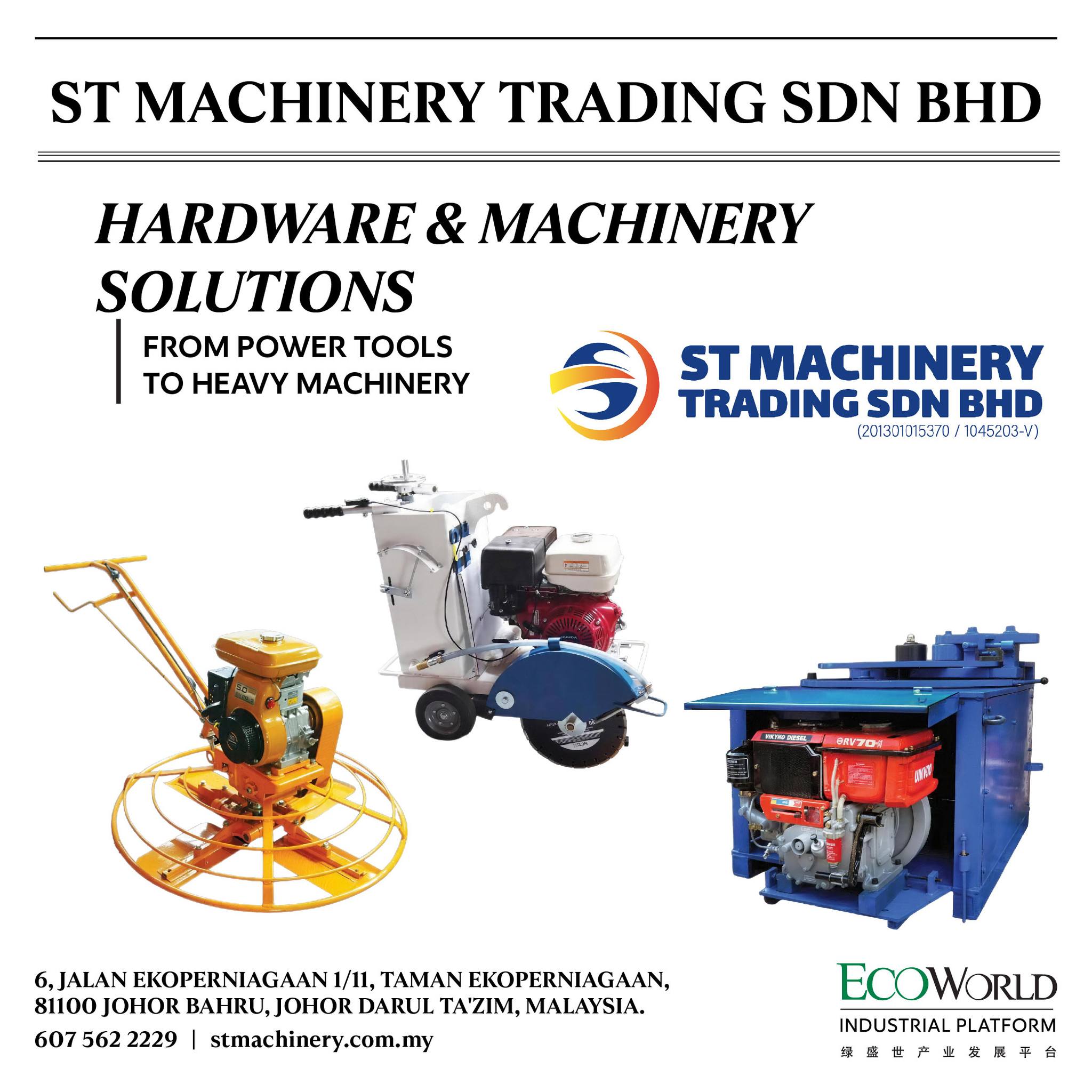 ST Machinery Trading hardware and machinery Johor Bahru