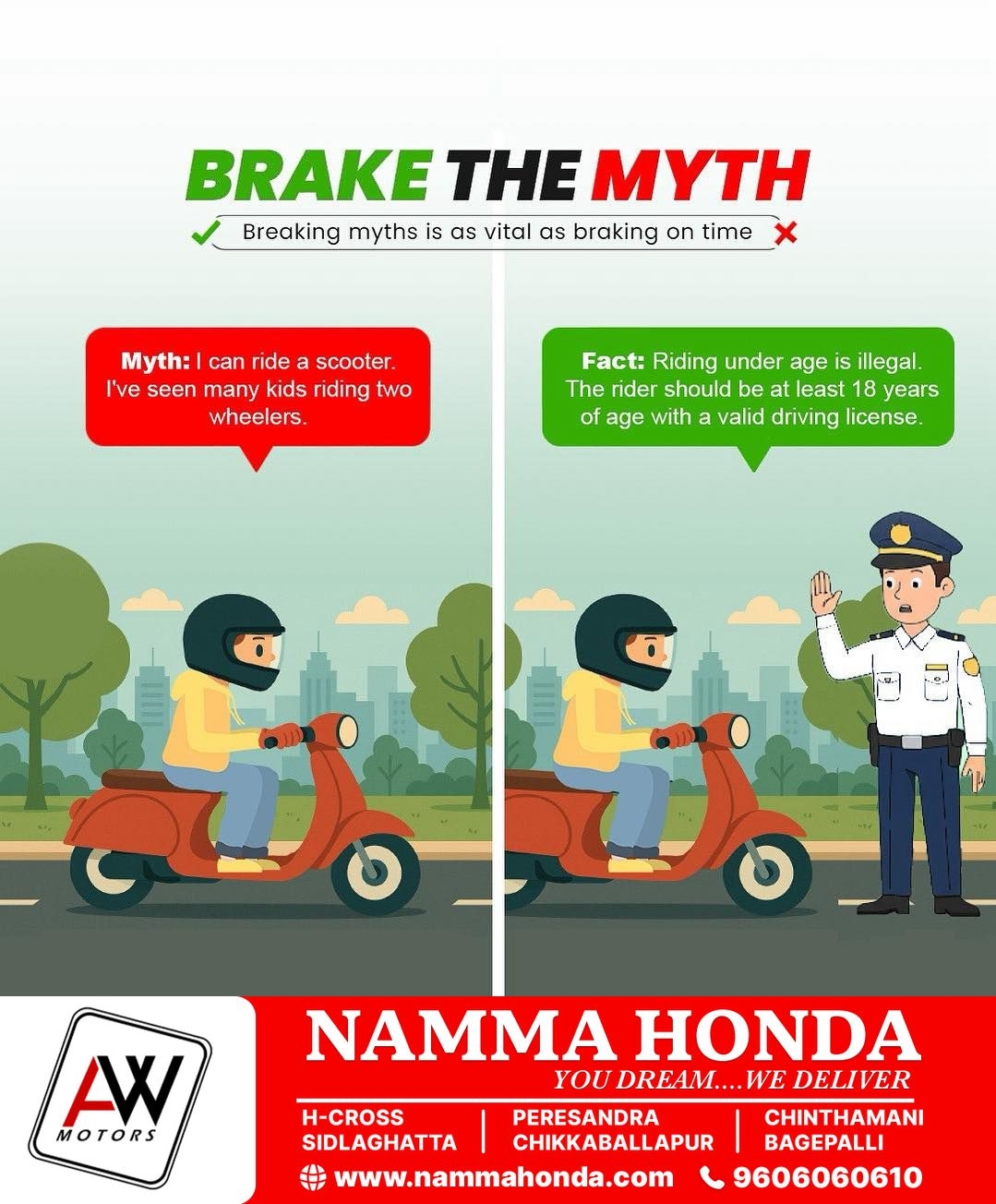 Namma - Safety starts with knowing when to wait. Underage riding is a ...