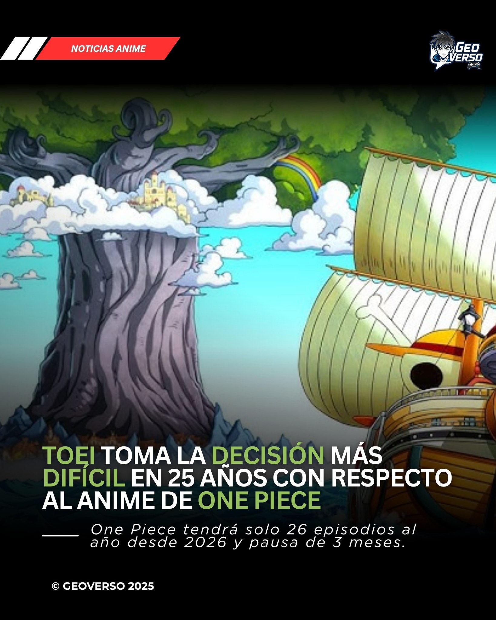 Fuera - One Piece reducirá su ritmo: solo 26 episodios al año desde ...