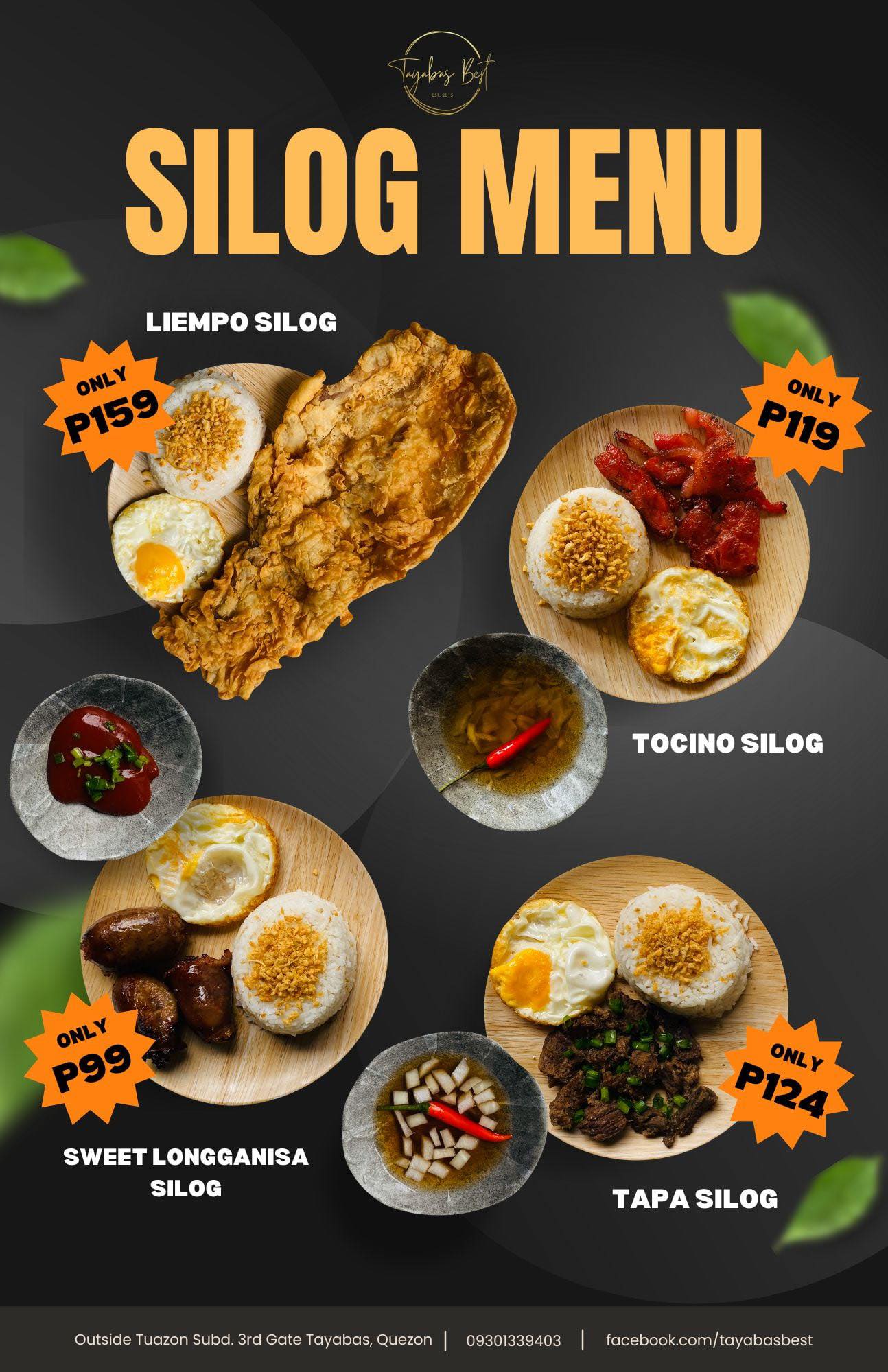 Tayabas - Silog cravings? We’ve got the cure 🤩. Check out our menu for ...