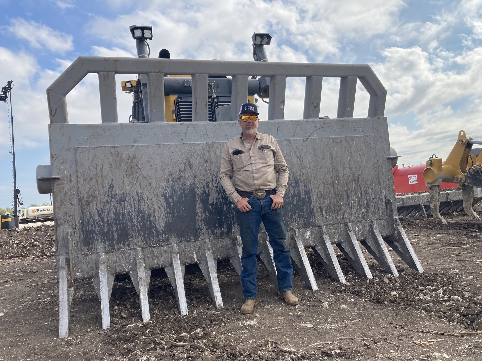 Hebbronville - Myself in front of the John Deere 1050 Rake we built a ...