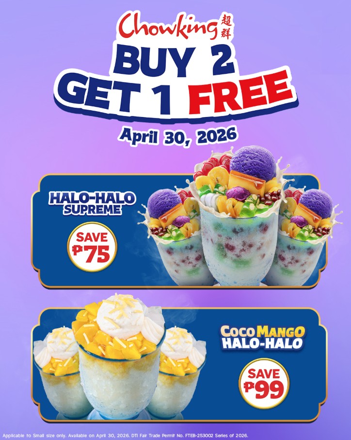 CHOWKING - Payday = Halo-Halo day 🍧 Buy 2 Get 1 this April 30