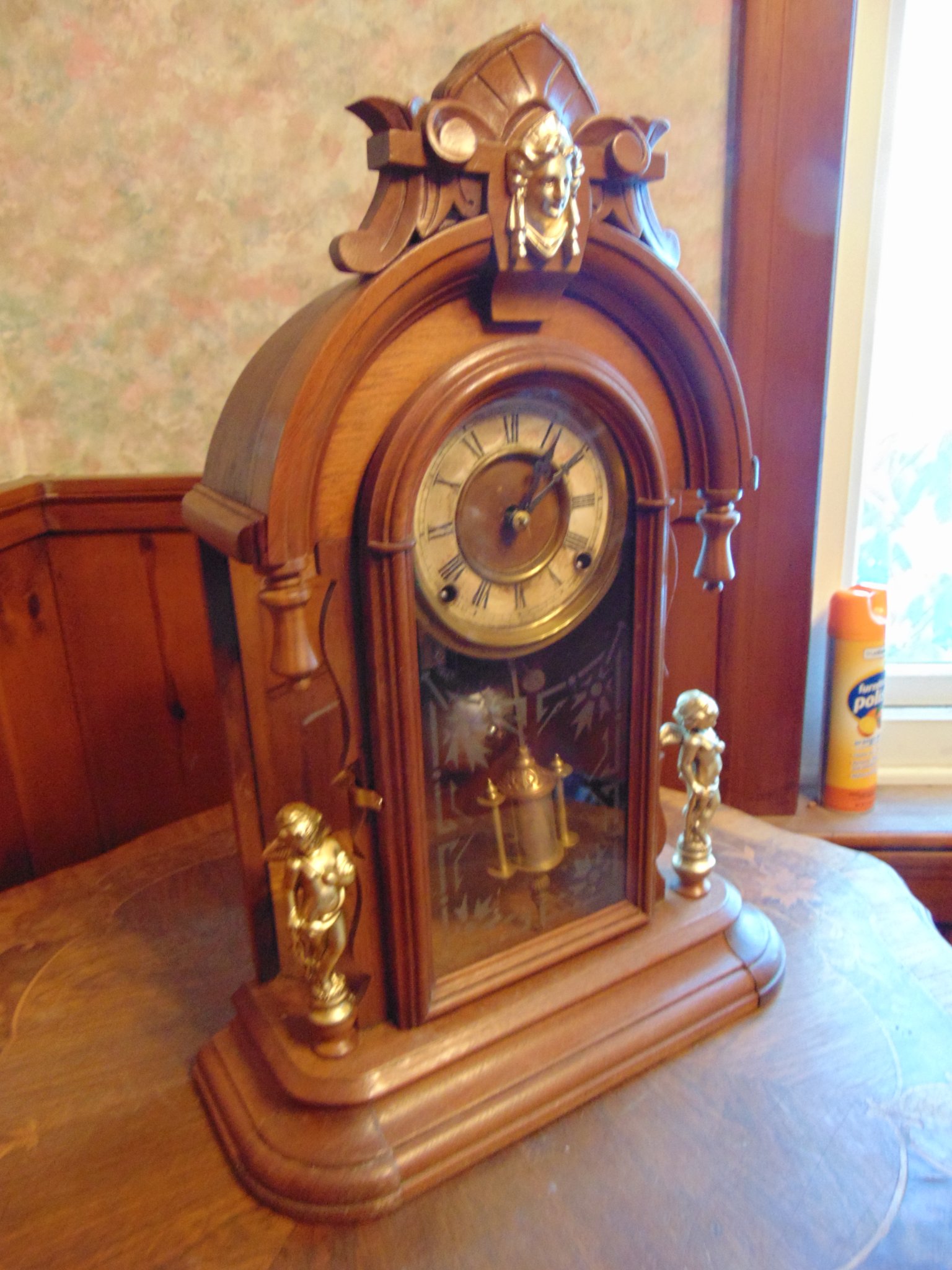 EN Welch Mirrored Cupid 8DayShelf Clock 1890's - Desk, Mantel & Shelf ...