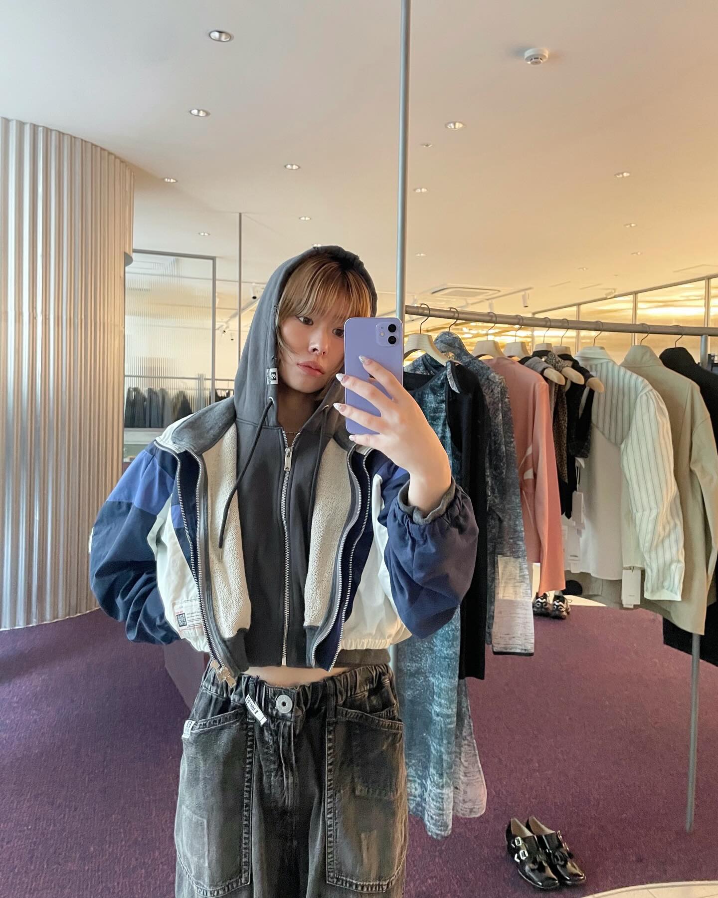 あ*様 ミハラヤスヒロ ニット ジップジャケット 26SS】Maison MIHARA YASUHIRO ミハラヤスヒロ / Triple Layered Nylon