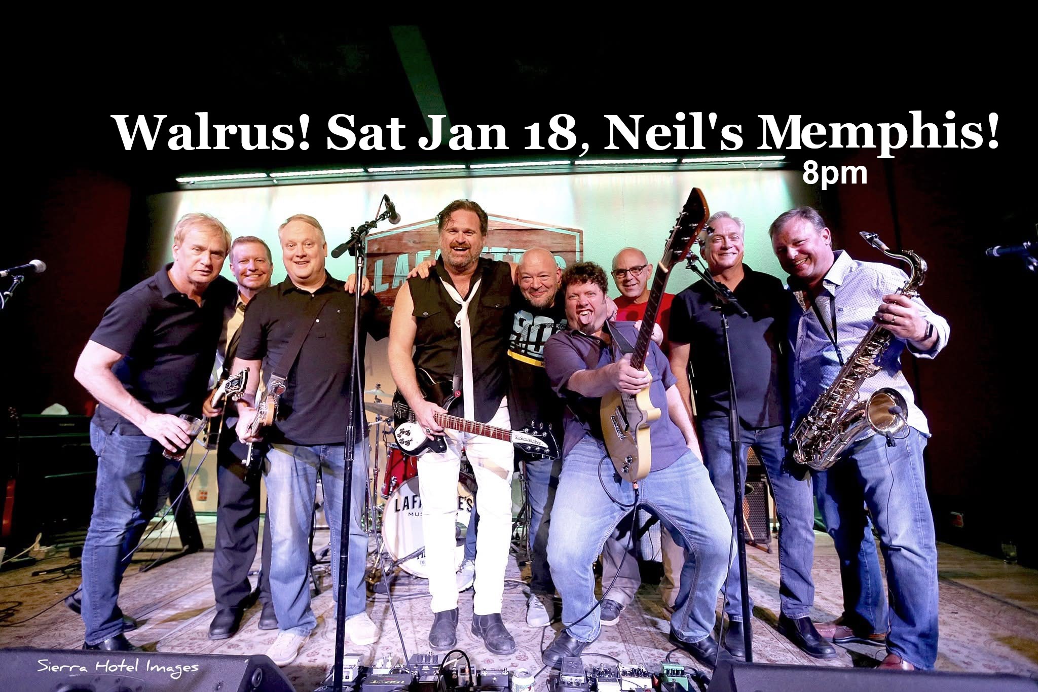 The band 'Walrus' Saturday Jan 18 @Neil's Memphis 8pm $15. Dance!