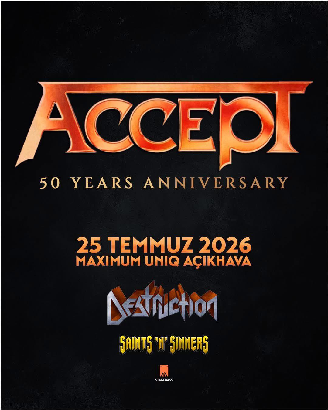 Destruction - BACK IN TURKEY 2026! More great news this week: We are ...