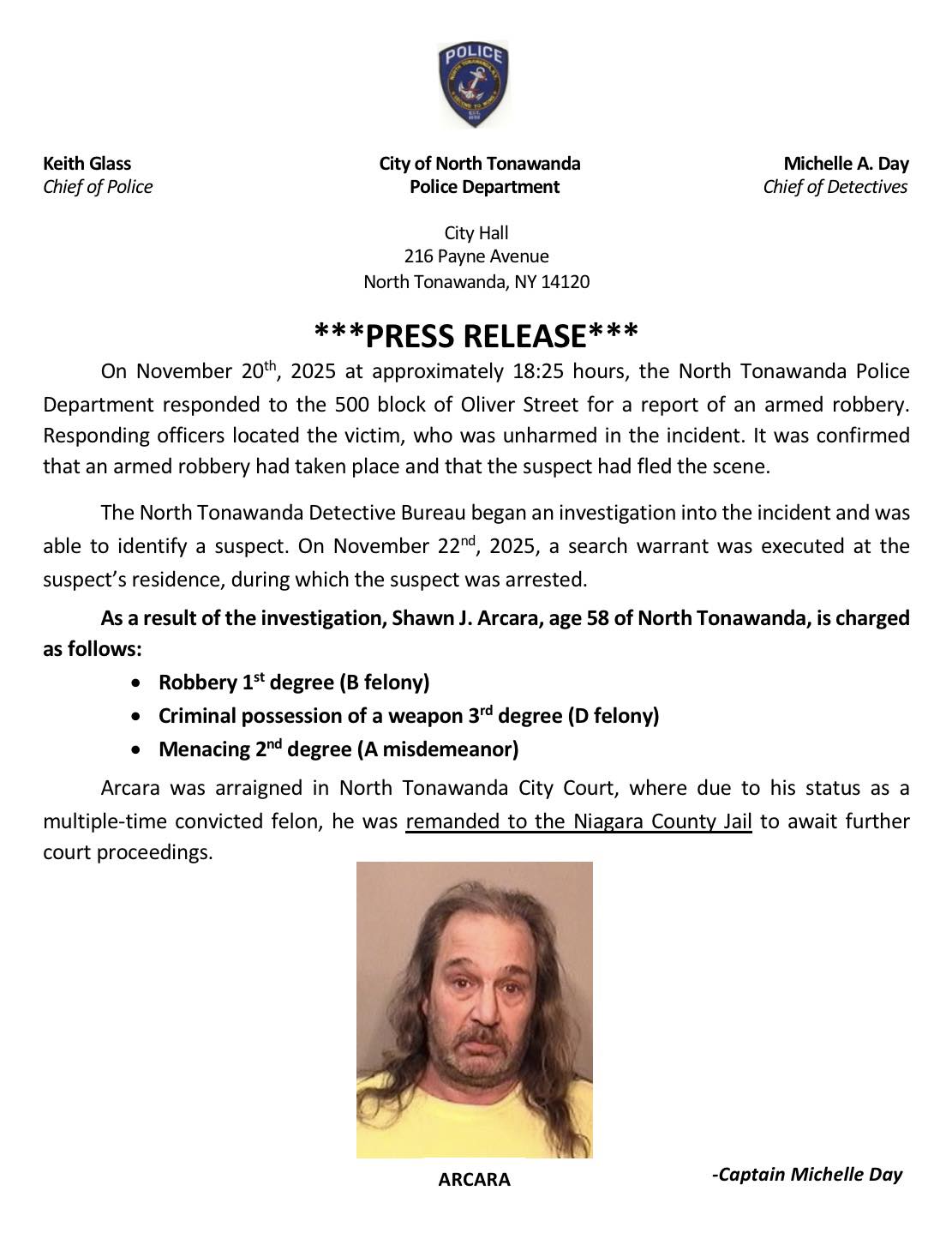North Tonawanda Police... - North Tonawanda Police Department