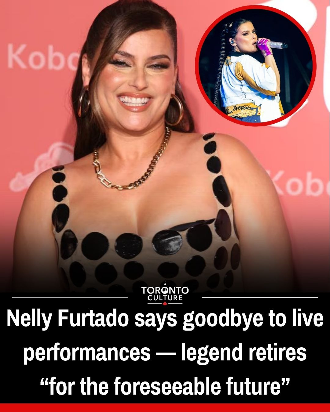 Nelly Furtado showed off her curves in a stunning red and black strapless gown as she was inducted into the Canadian Music Hall of Fame at the 2026 Juno Awards. The singer
