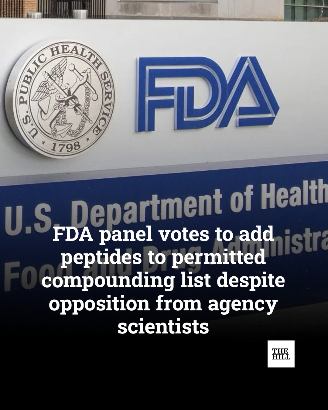 The experts will take votes on whether the FDA should allow seven popular peptides to be added to a list of substances that are safe for compounding by pharmacies