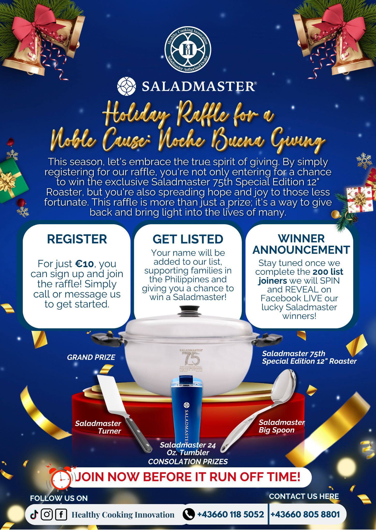 Healthy - HOLIDAY RAFFLE FOR A NOBLE CAUSE! 🎁 Join us in bringing the ...