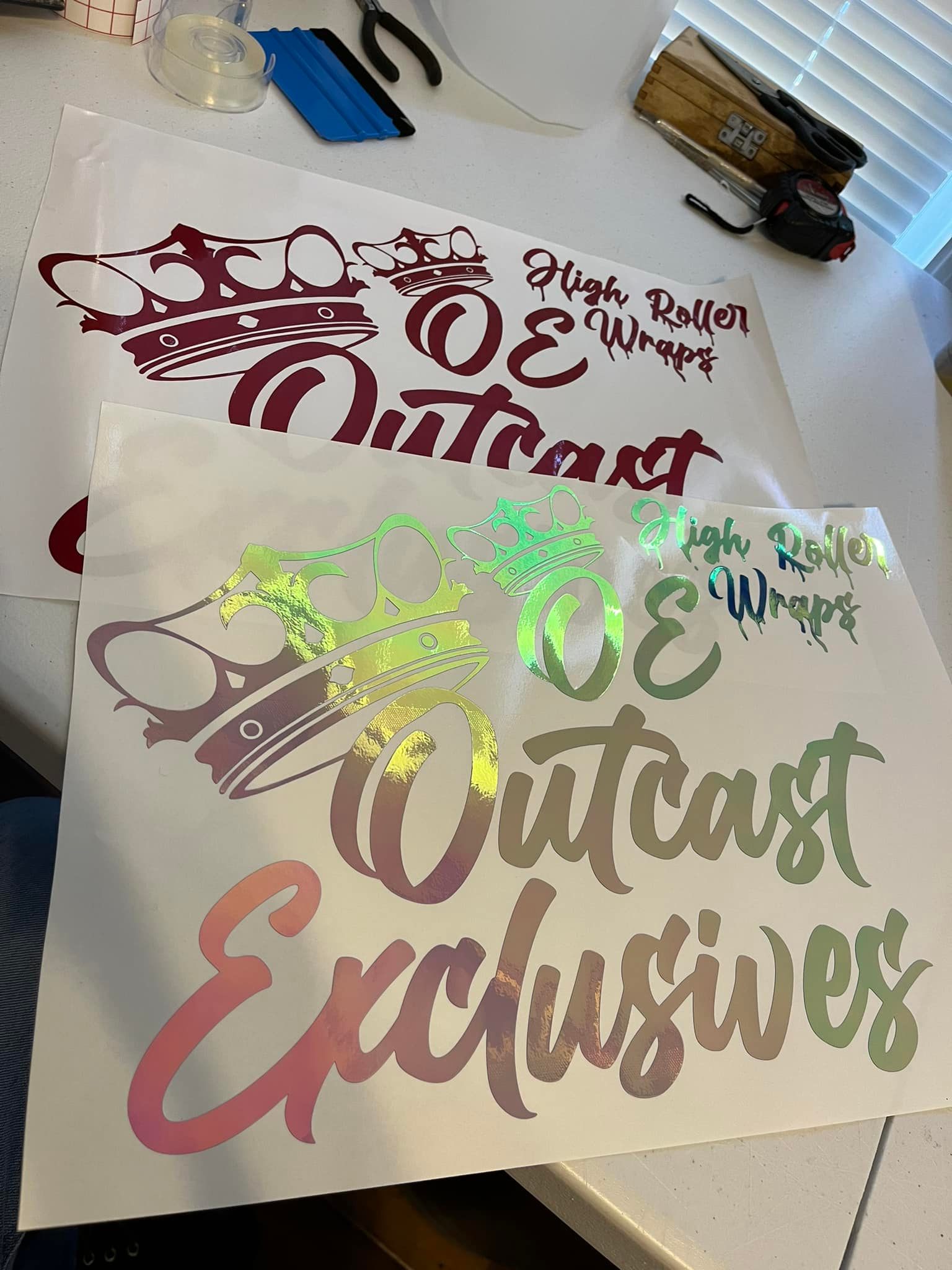 New outcast decals made! Looks good!... - High Roller Wraps