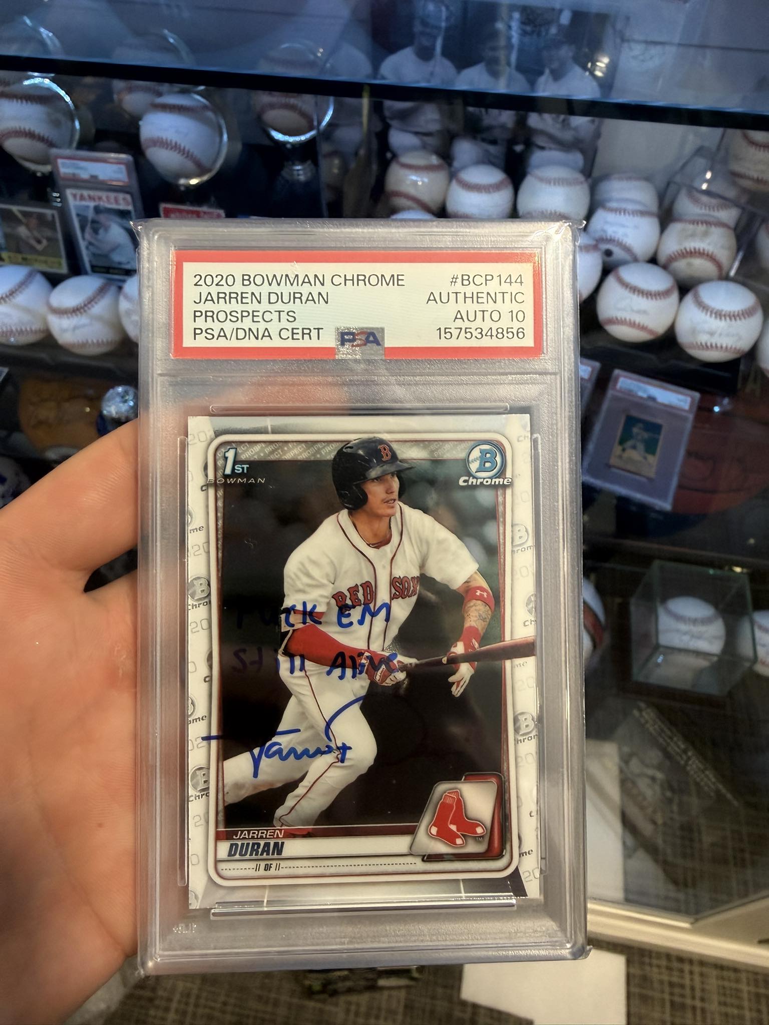 Jarren Duran 1st Bowman inscribed auto