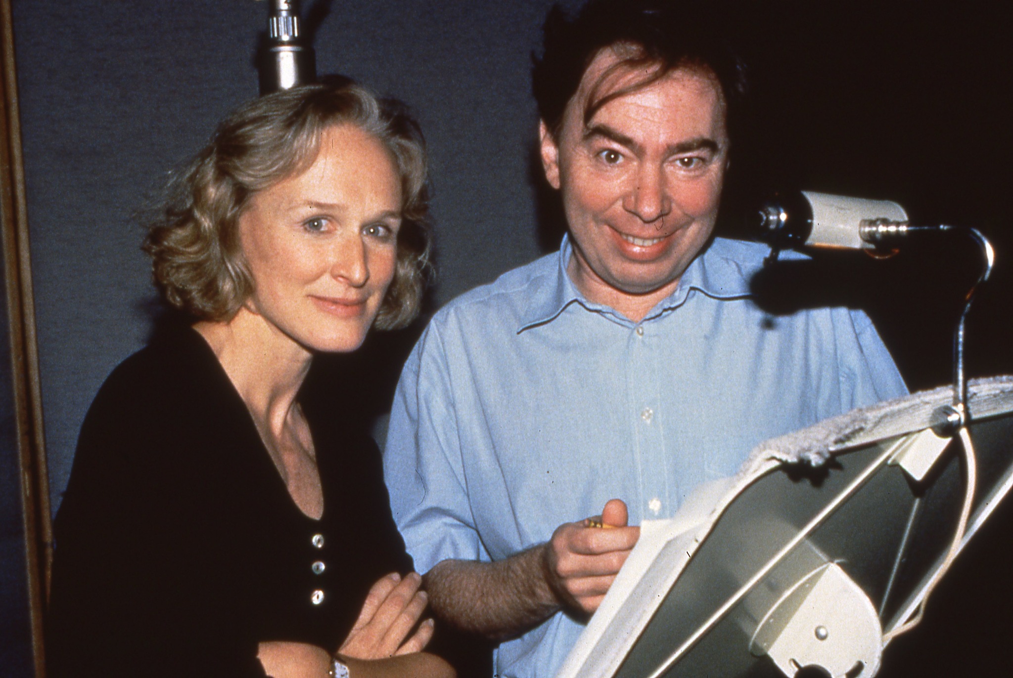 ALW with the wonderful Glenn Close in the studio 1994, recording 