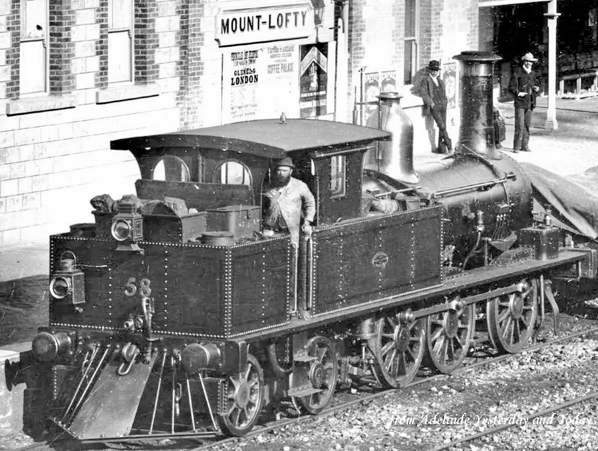 Adelaide - Mount Lofty Railway Station, 1884 (approx) ..a great photo ...
