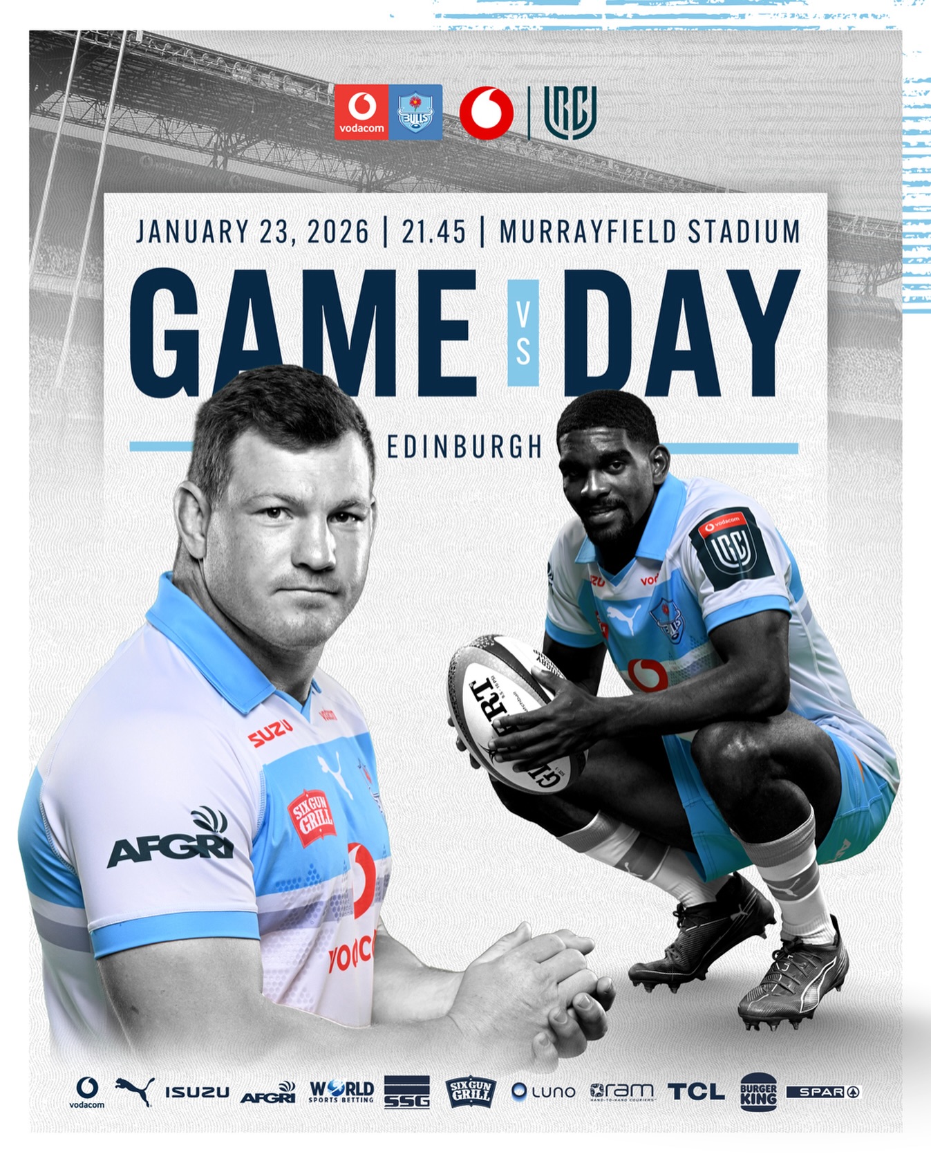 Vodacom - IT'S GAME DAY 💥 🏆Vodacom Bulls vs Edinburgh | 🗓️23 January ...