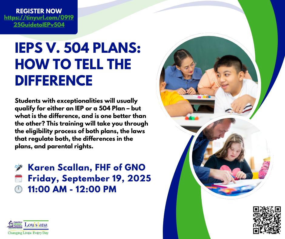 Families - 📘 IEPs vs. 504 Plans: How to Tell the Difference What’s the ...