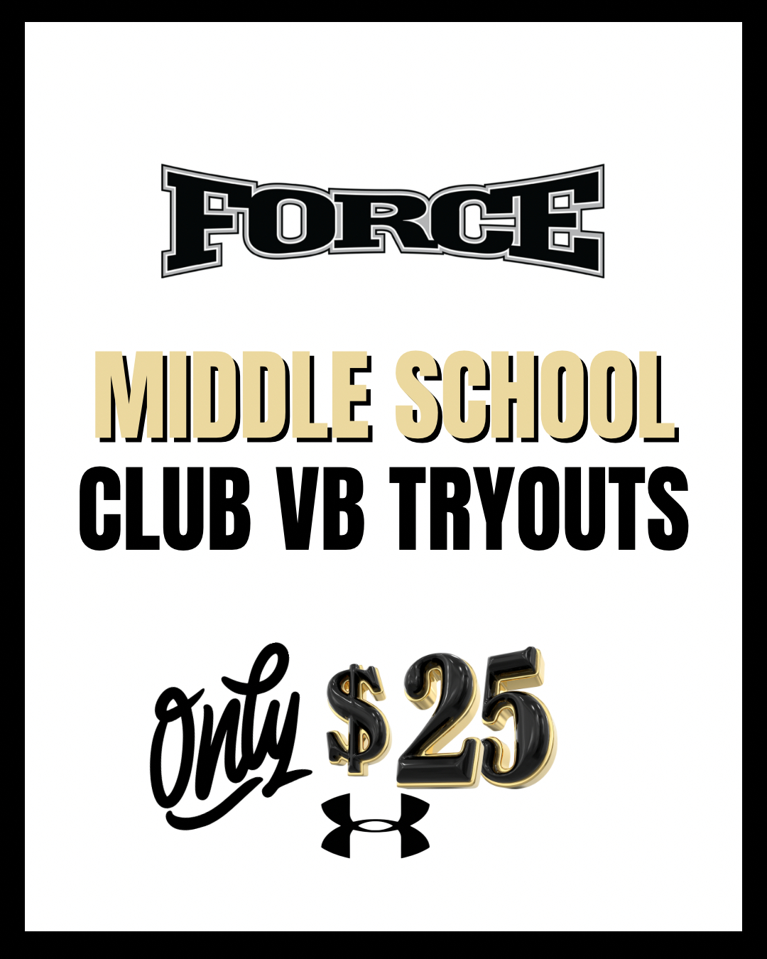 San - 🚨$25 MIDDLE SCHOOL CLUB TRYOUTS 🗓️ October 27th ⏰ 5:30p 📍 Force ...