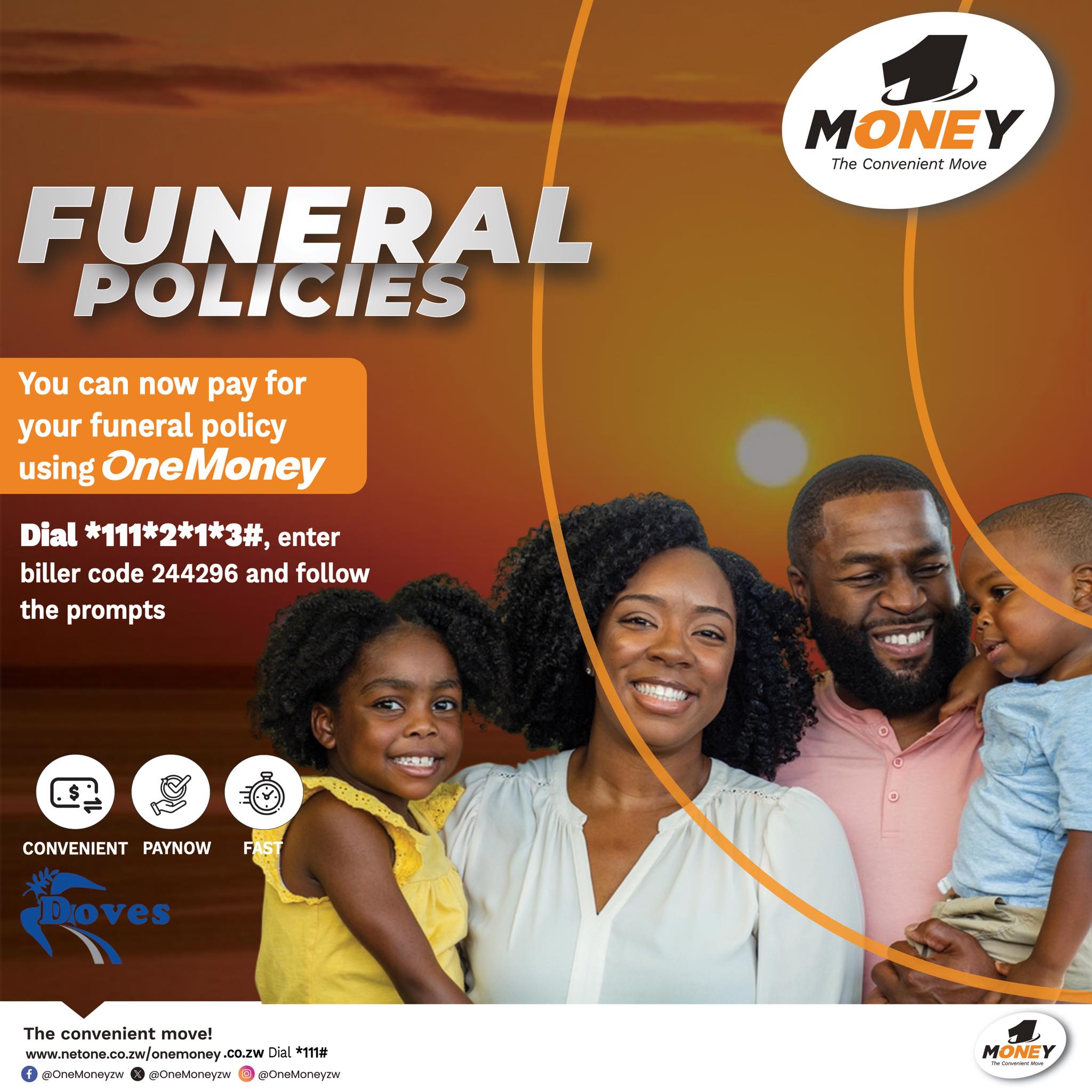 Paying your Doves funeral policy is now at your fingertips. Dial